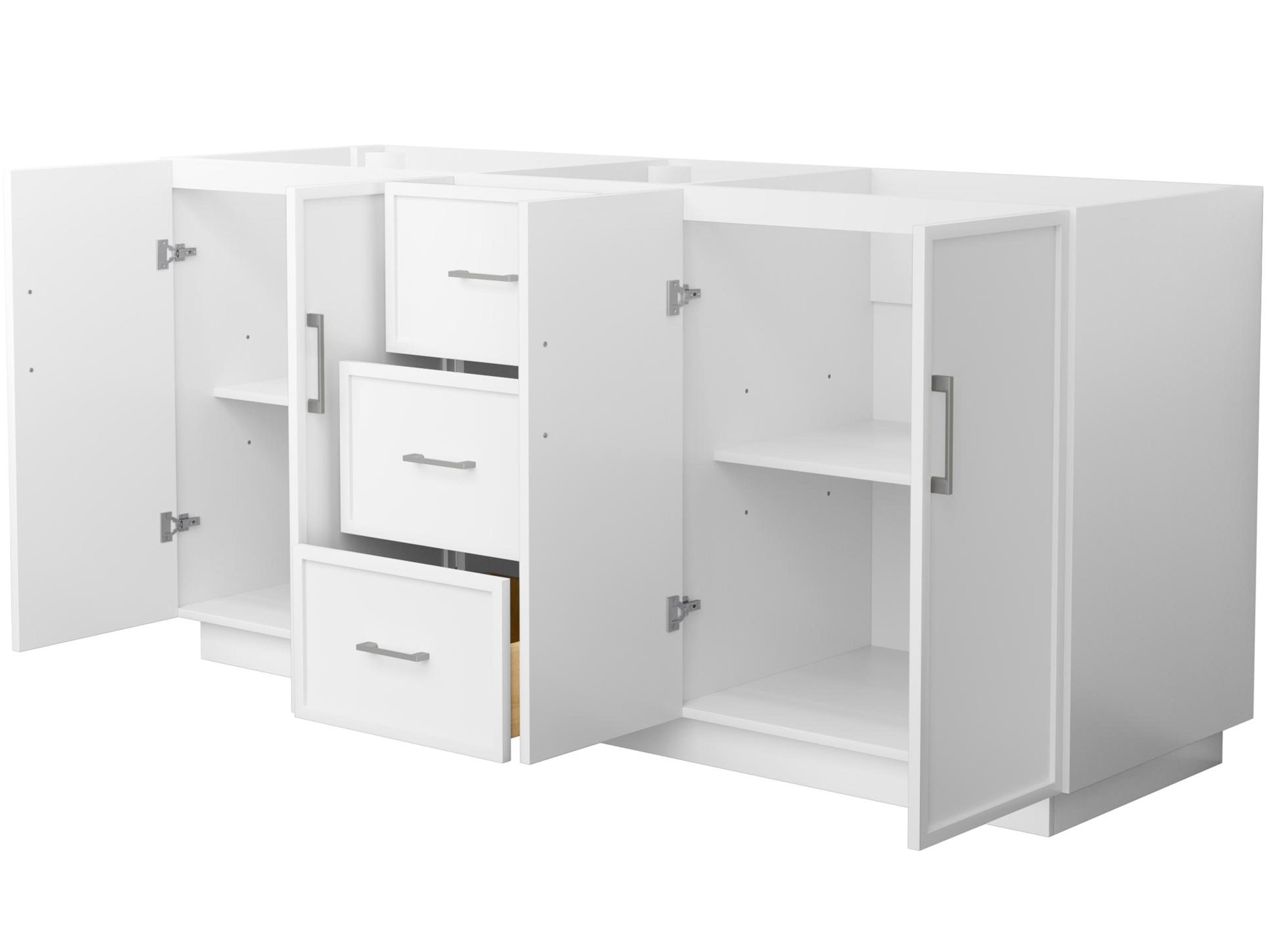 Wyndham Collection Elan-TK 71" White Vanity with Toe Kick