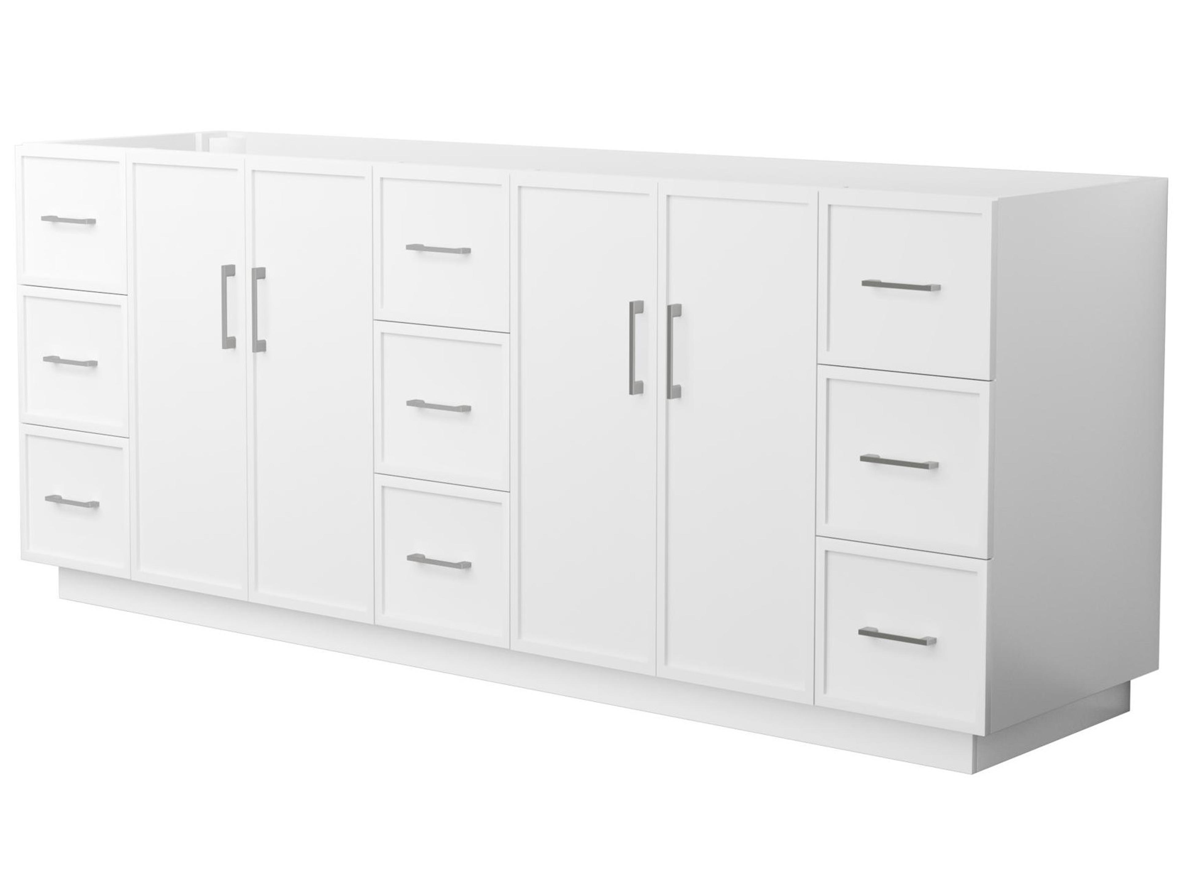 Wyndham Collection Elan-TK 83" White Vanity with Toe Kick