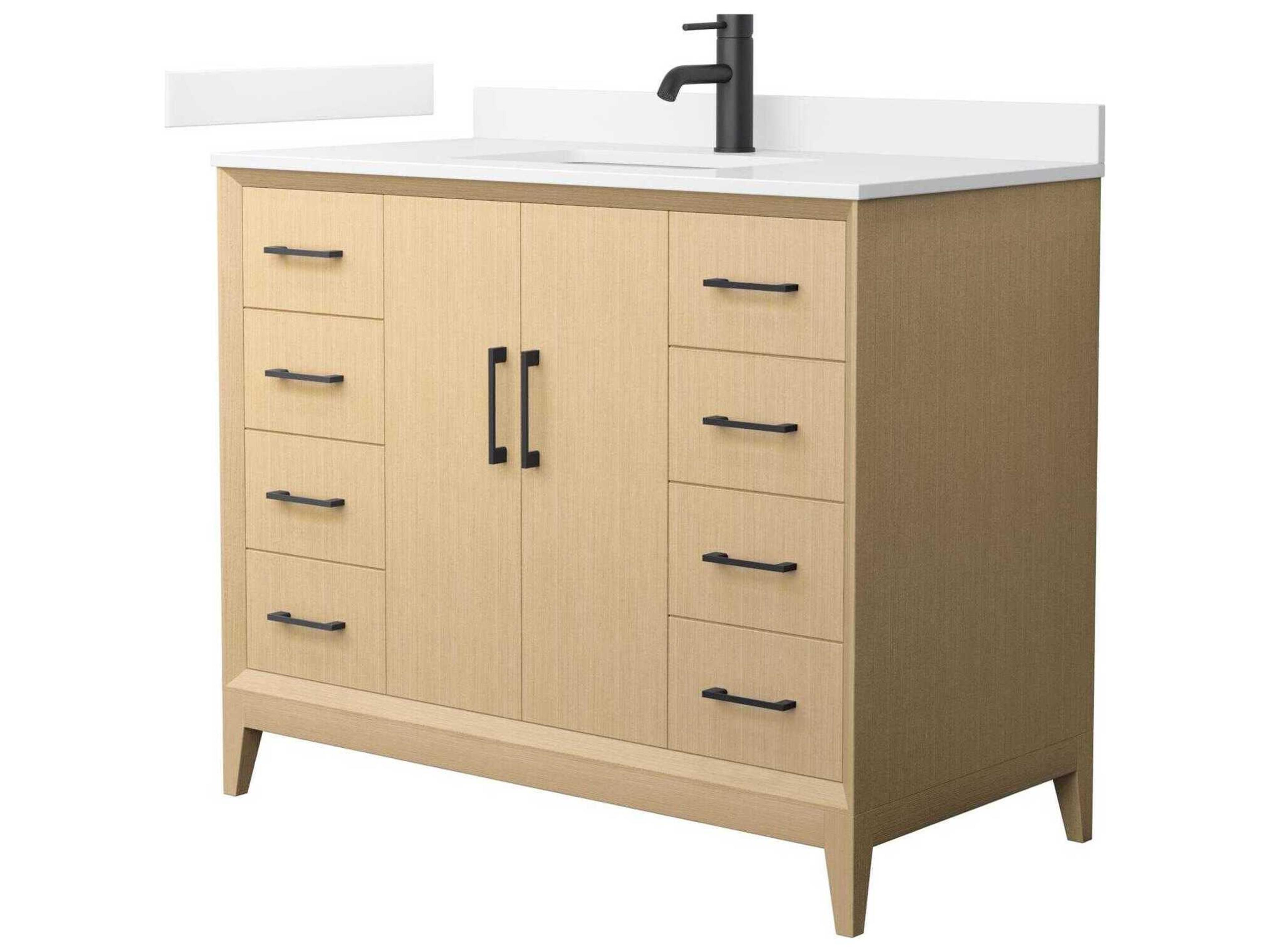 Wyndham Collection Janna 42" White Vanity