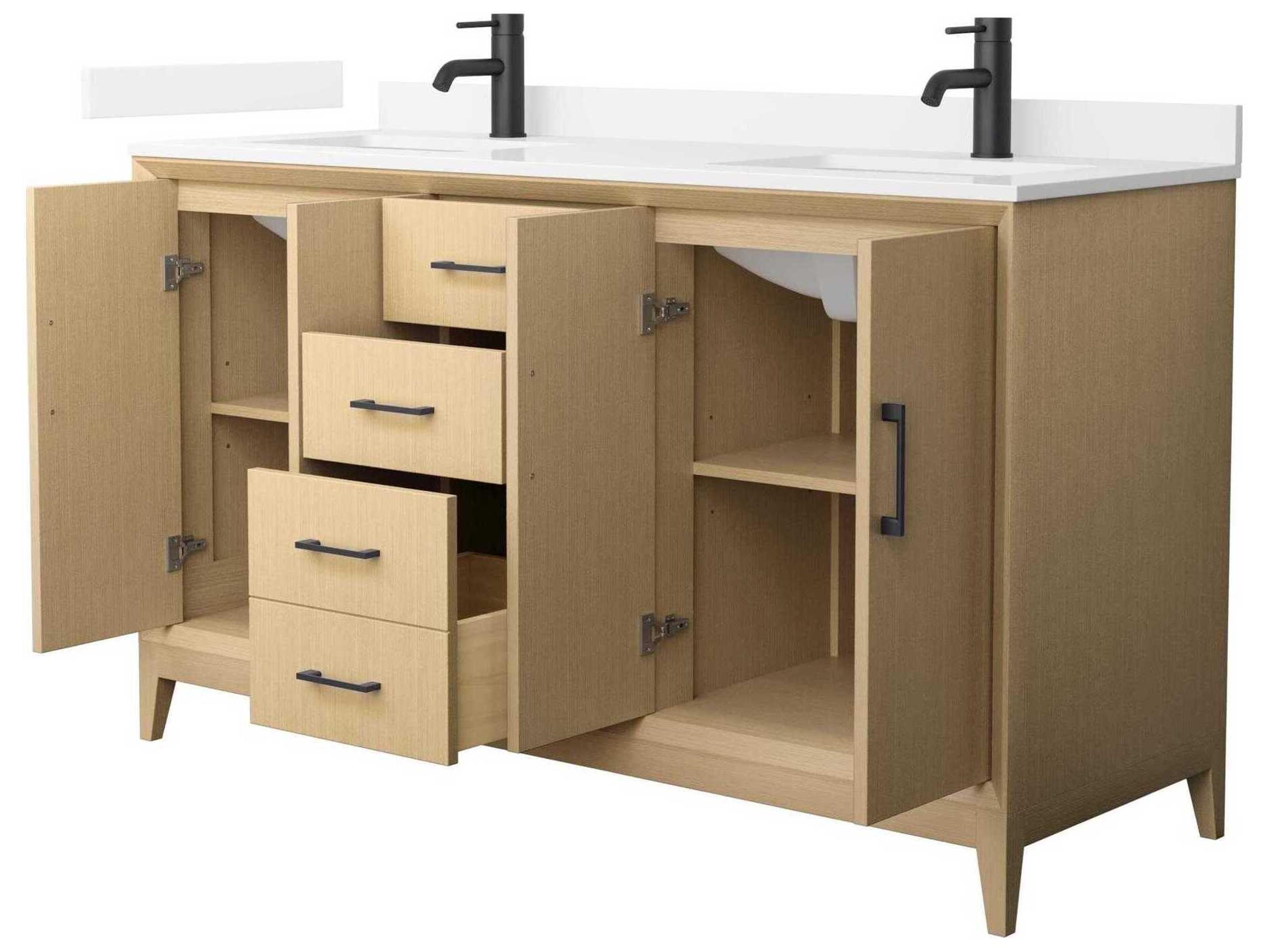 Wyndham Collection Janna 60" White Vanity