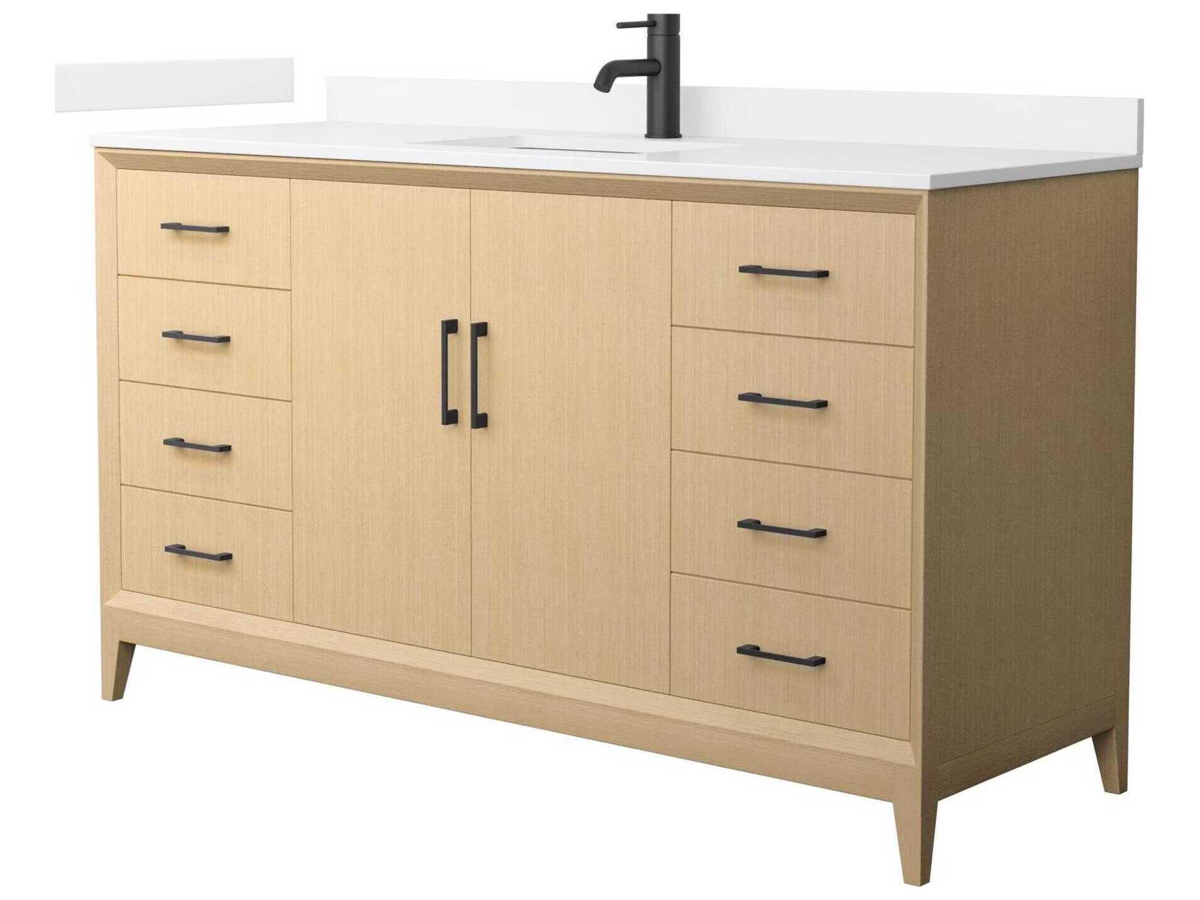 Wyndham Collection Janna 60" White Vanity