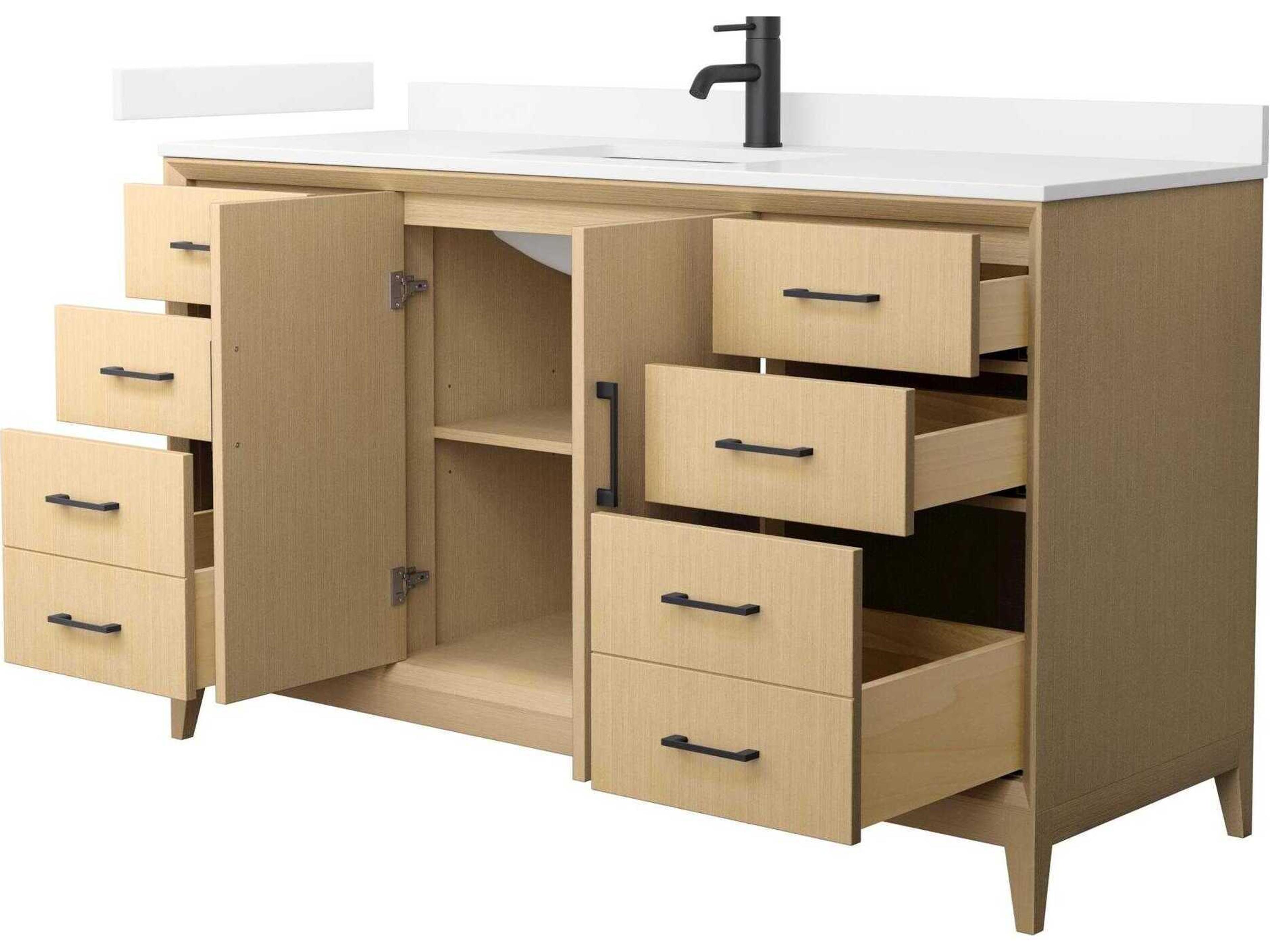 Wyndham Collection Janna 60" White Vanity