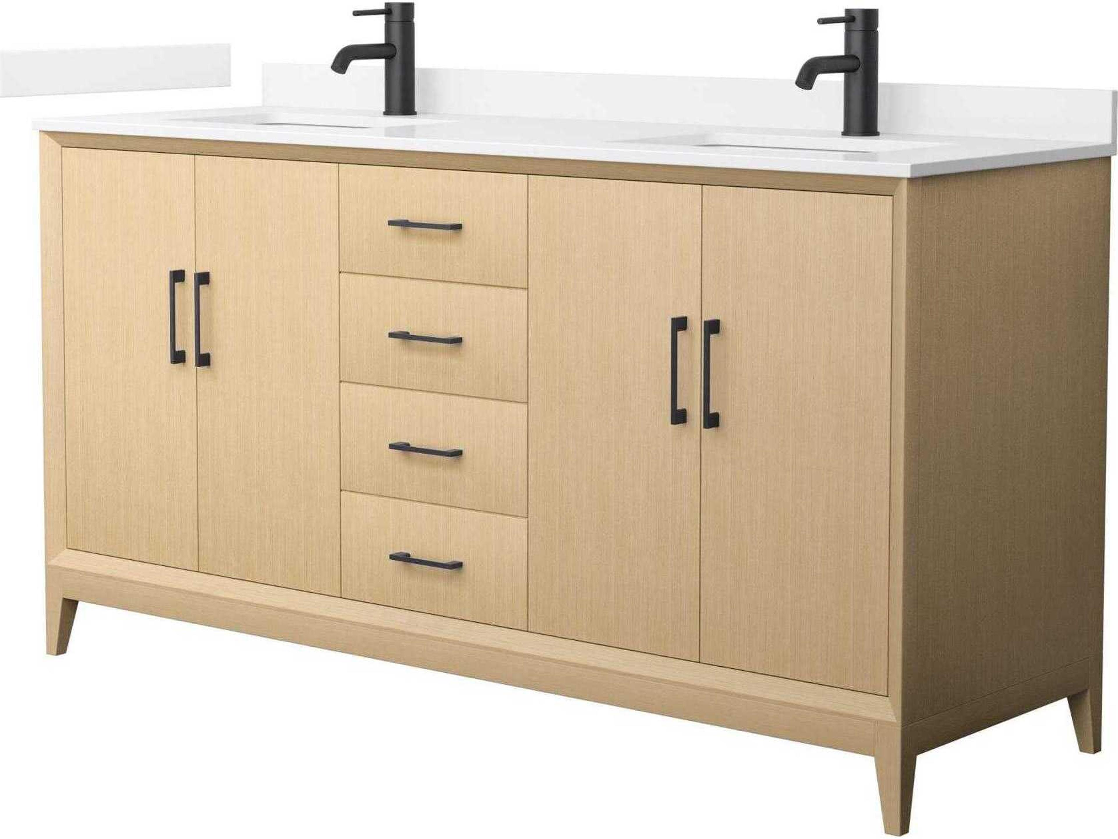 Wyndham Collection Janna 66" White Vanity