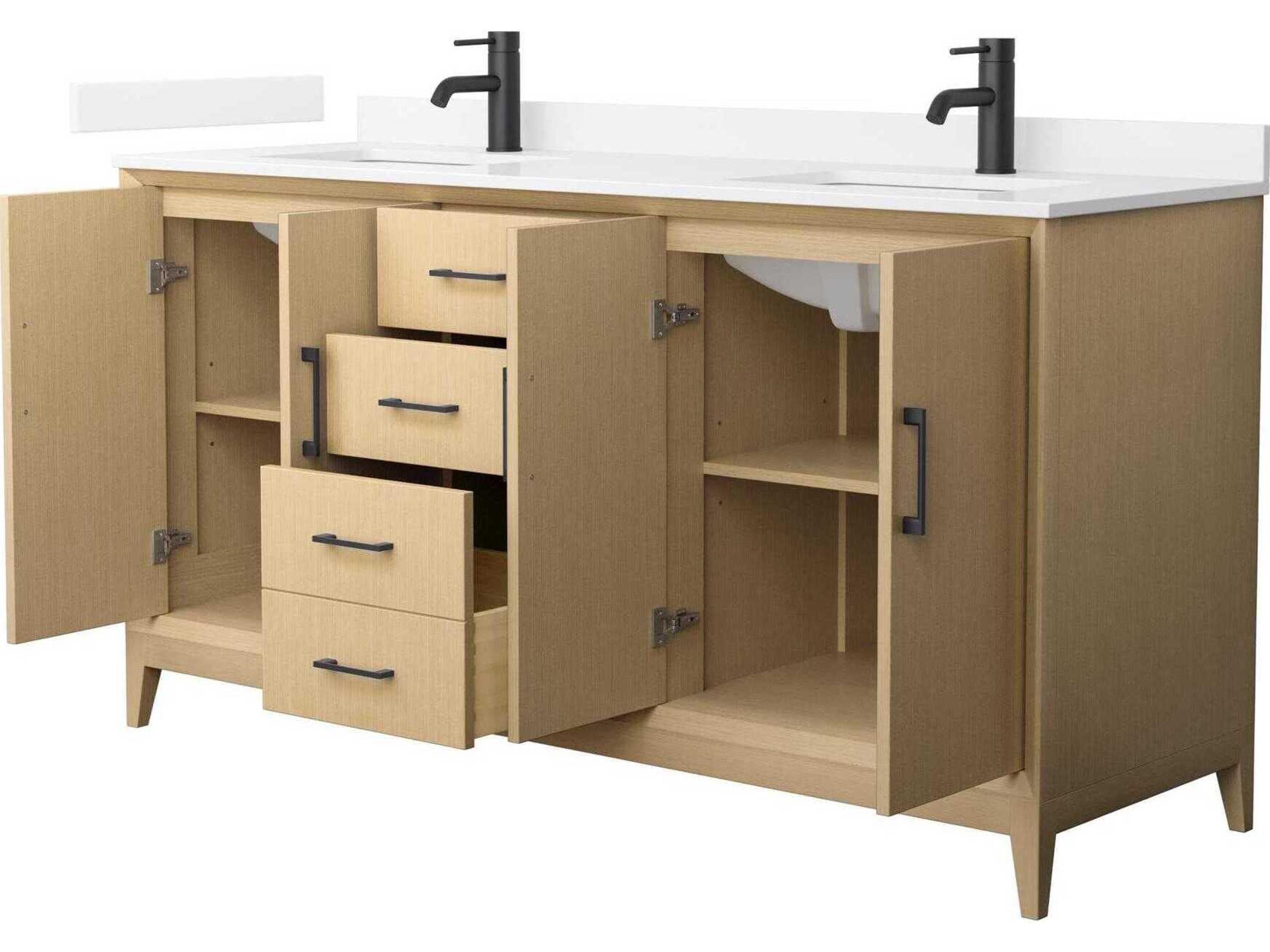 Wyndham Collection Janna 66" White Vanity