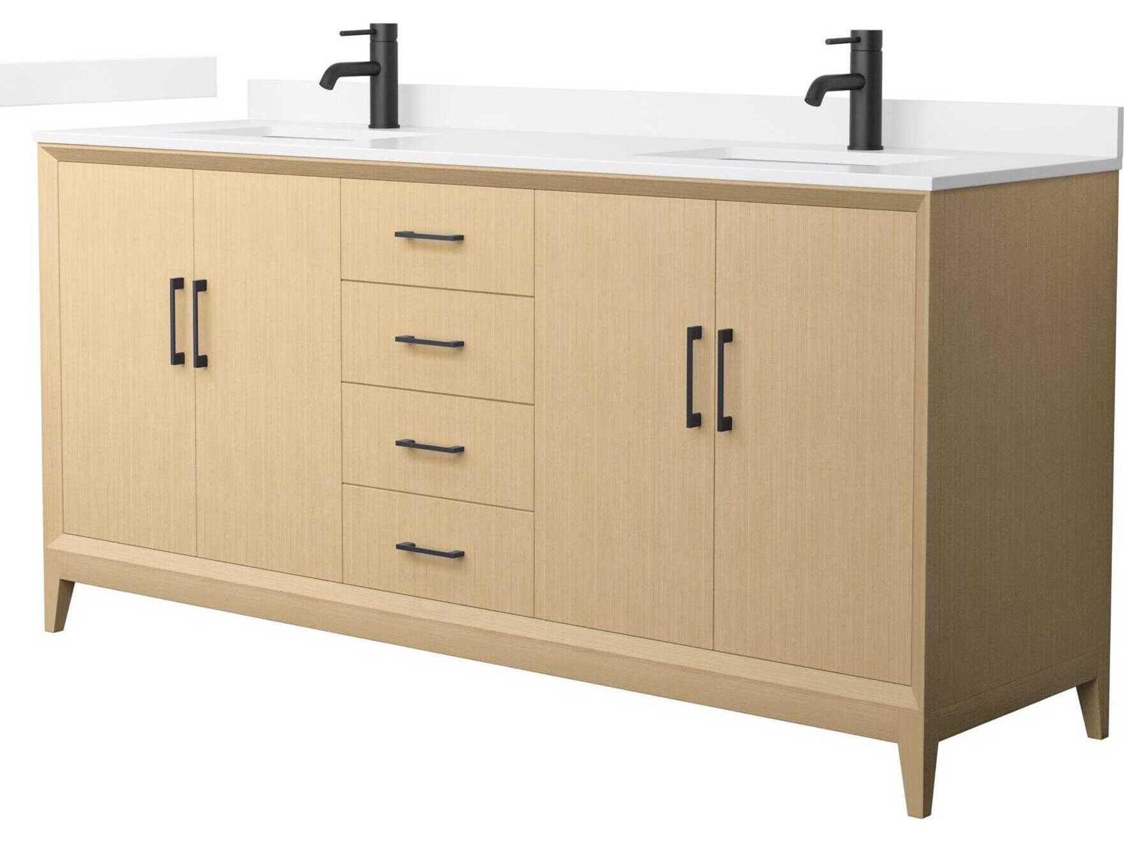 Wyndham Collection Janna 72" White Vanity