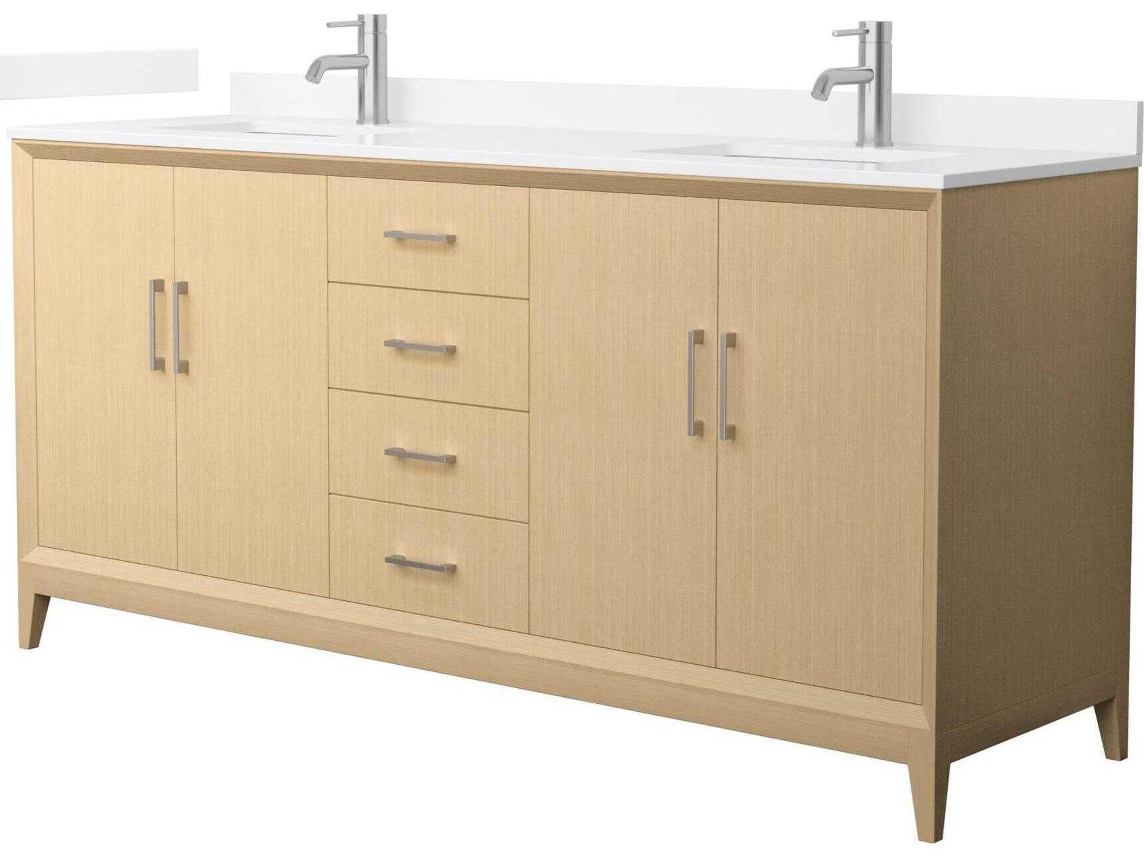 Wyndham Collection Janna 72" White Vanity