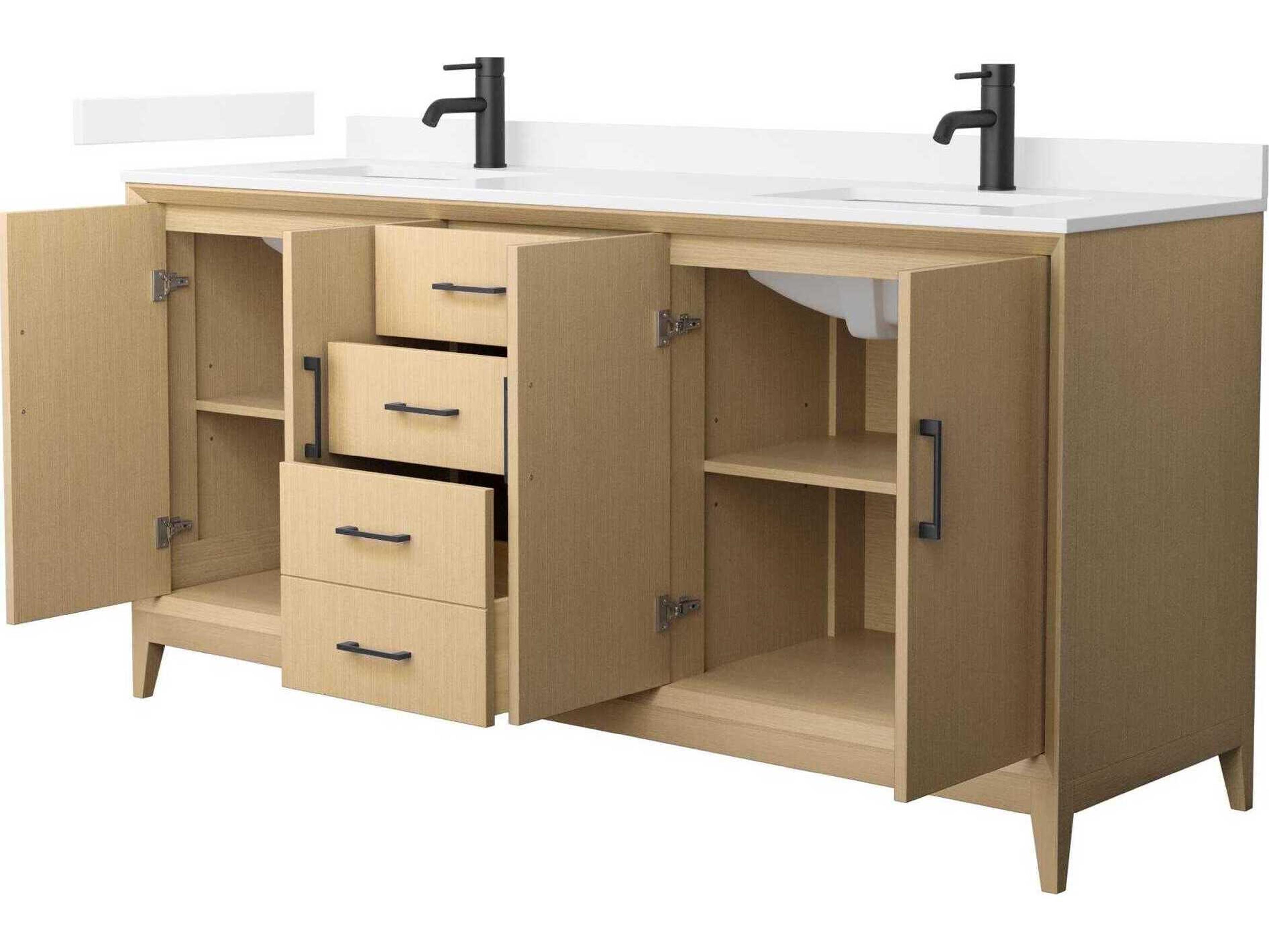 Wyndham Collection Janna 72" White Vanity