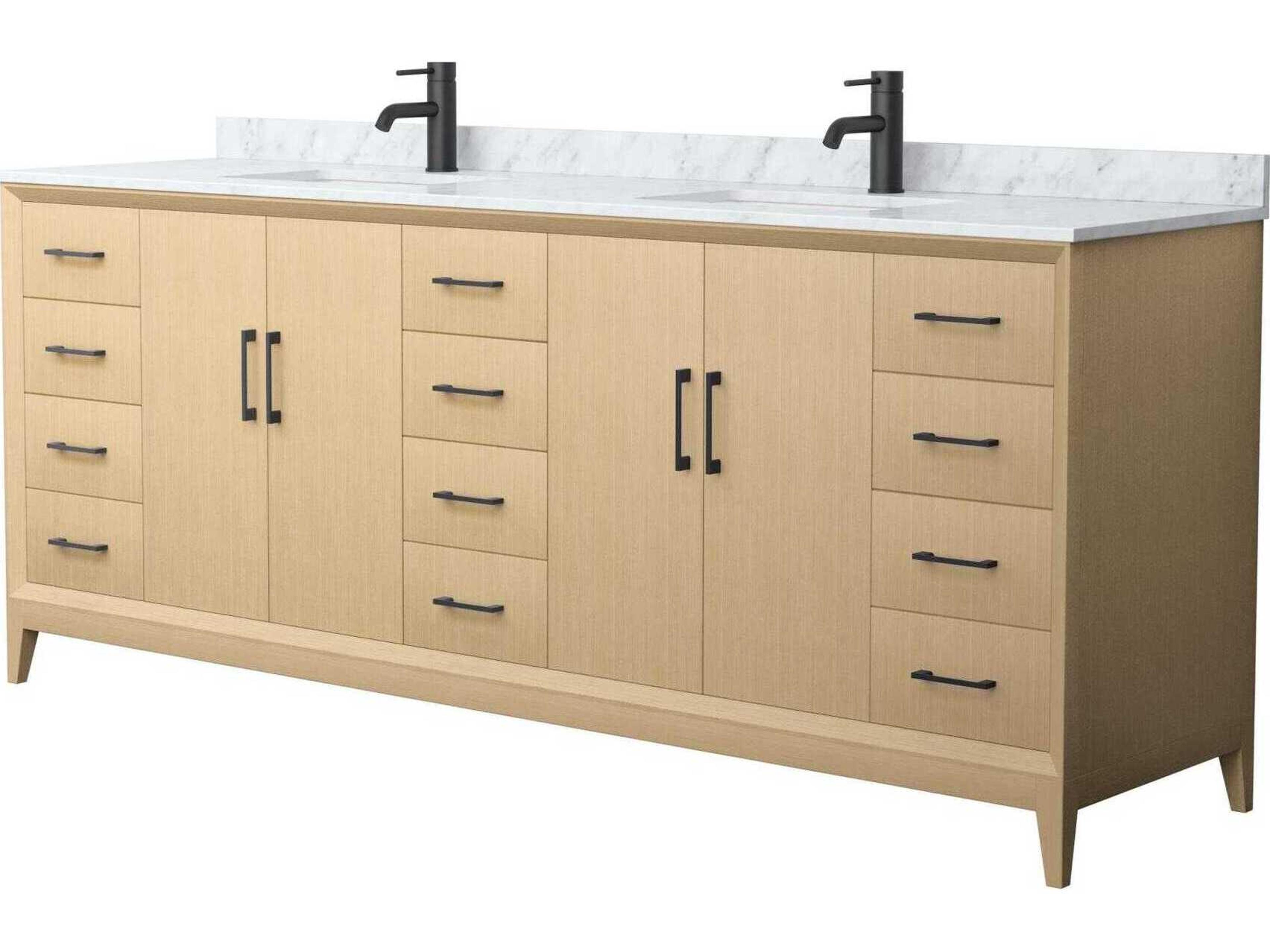 Wyndham Collection Janna 84" White Vanity