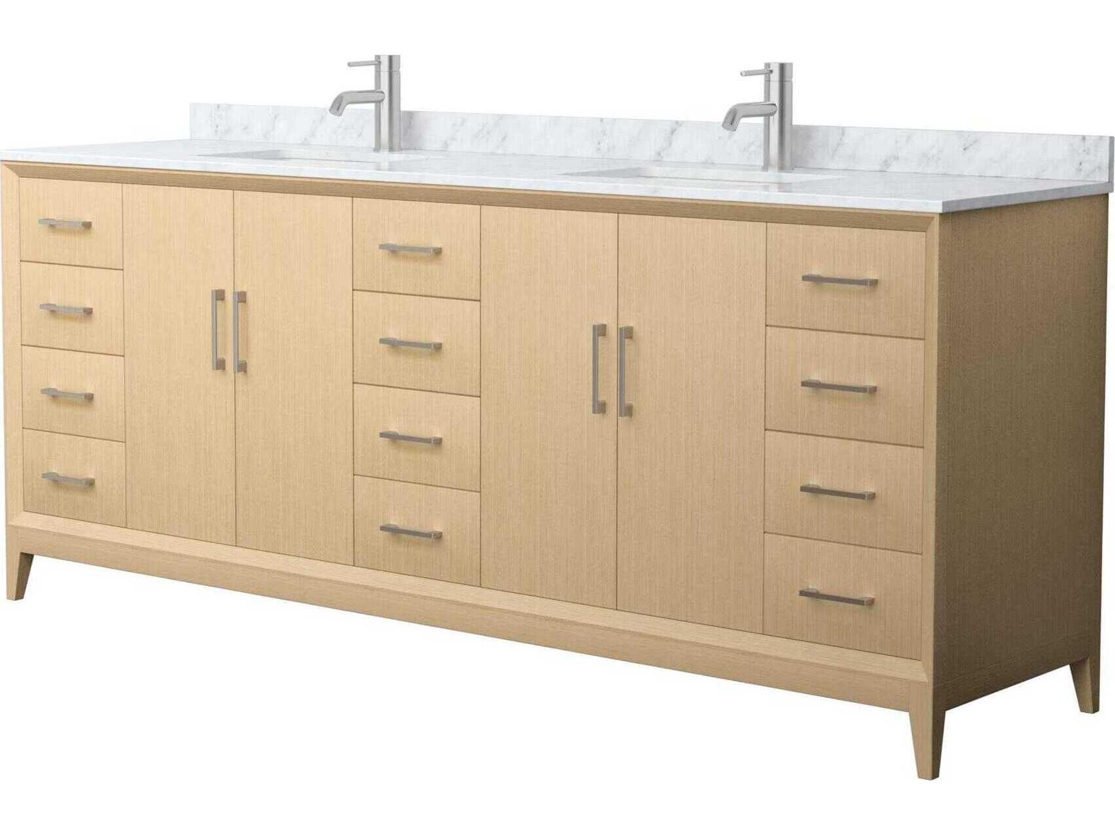 Wyndham Collection Janna 84" White Vanity