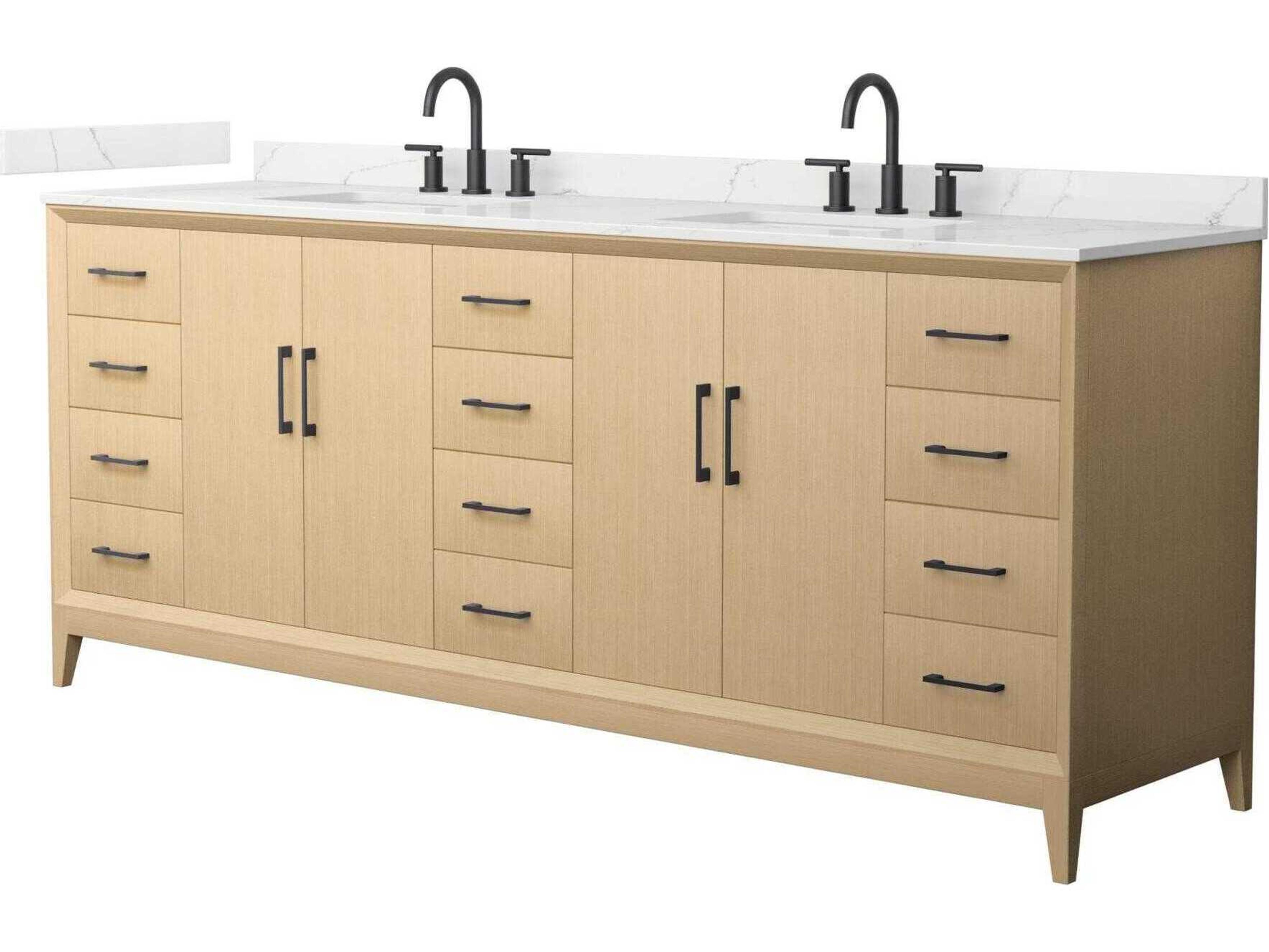 Wyndham Collection Janna 84" White Vanity