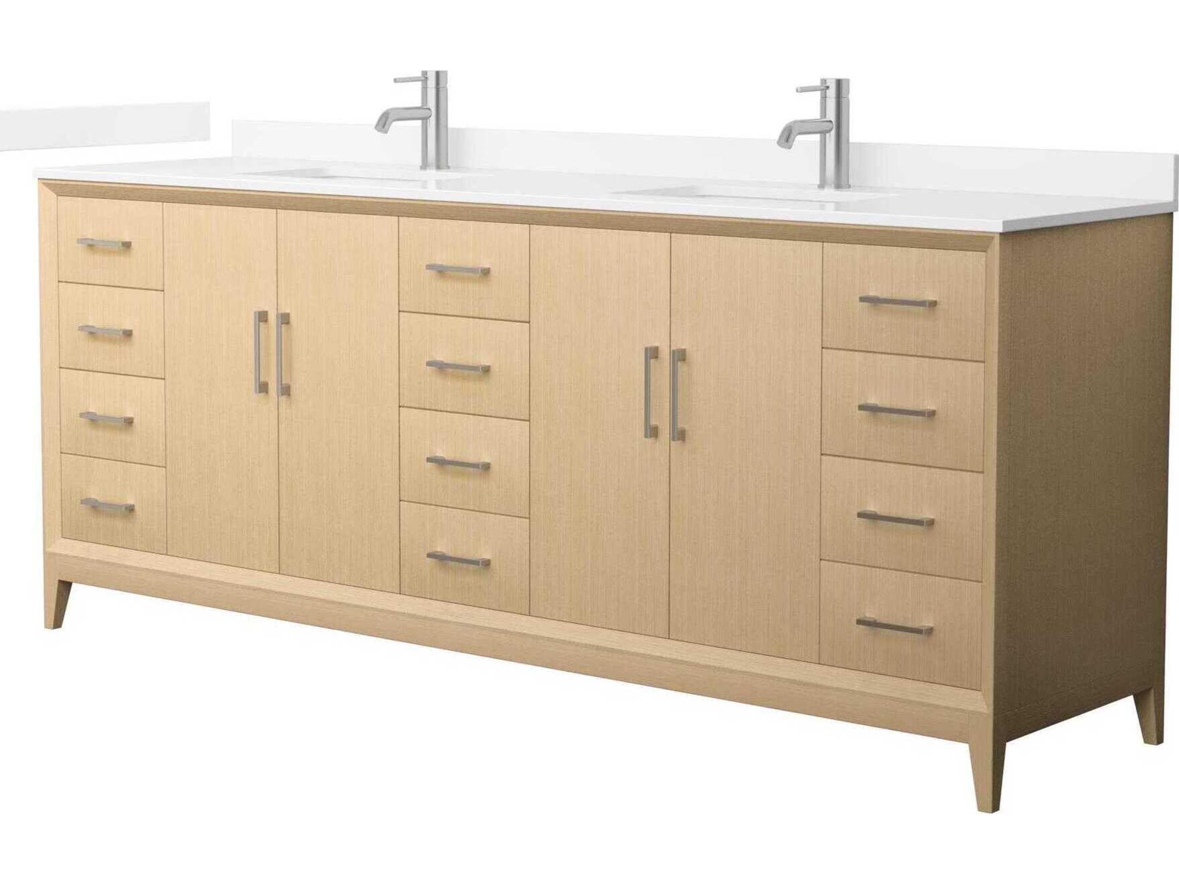 Wyndham Collection Janna 84" White Vanity