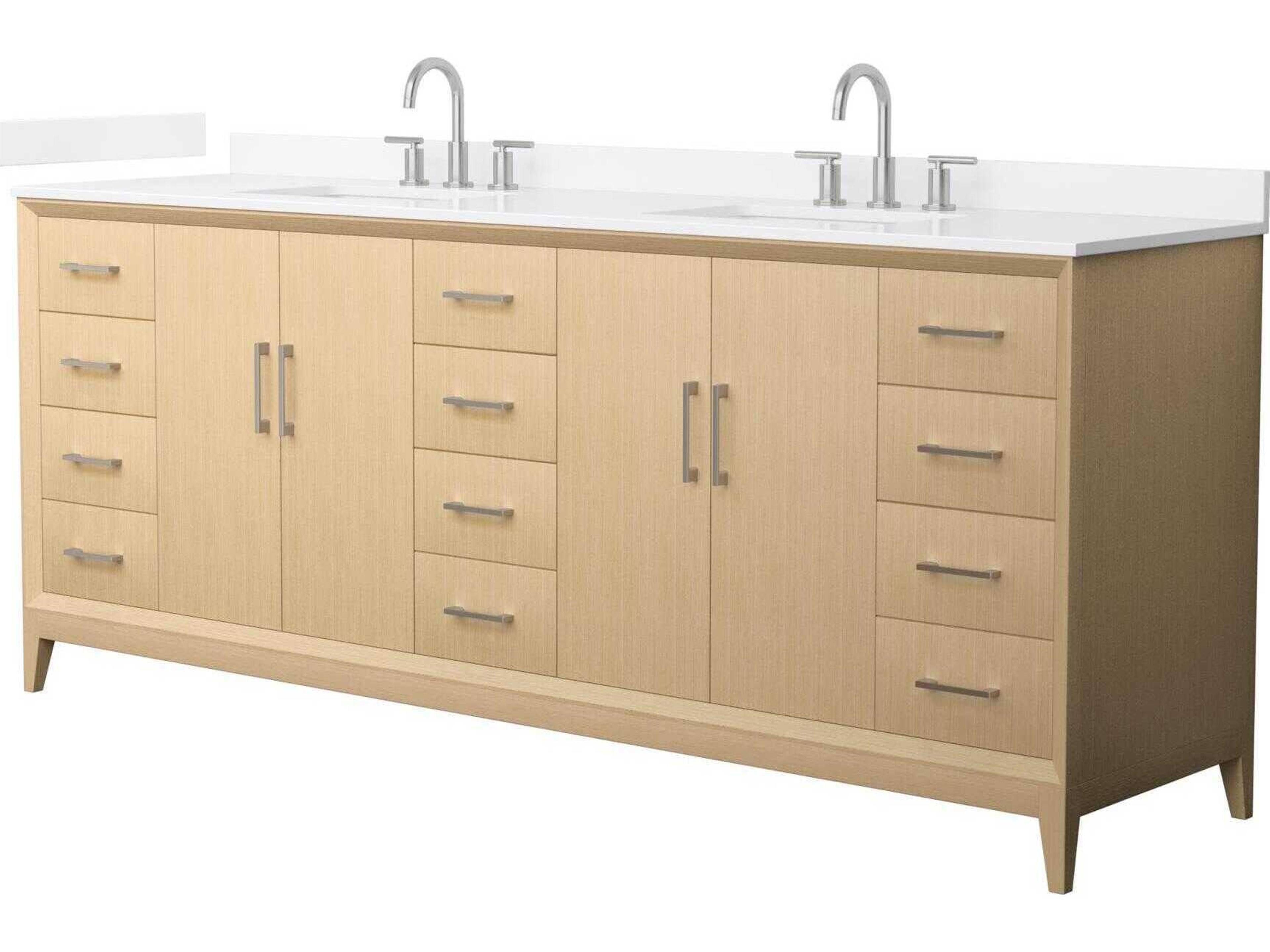 Wyndham Collection Janna 84" White Vanity