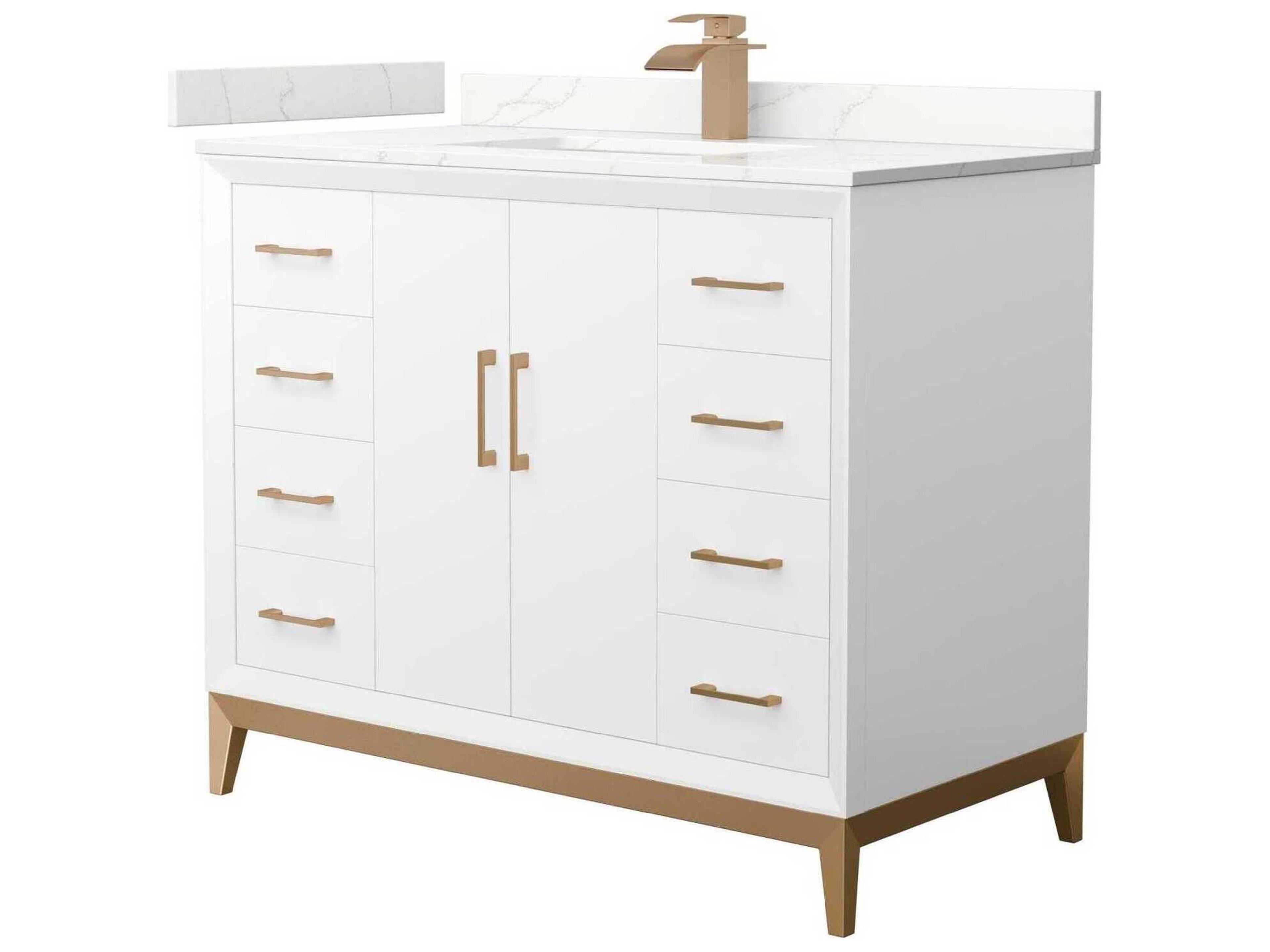 Wyndham Collection Amici 42" White Vanity
