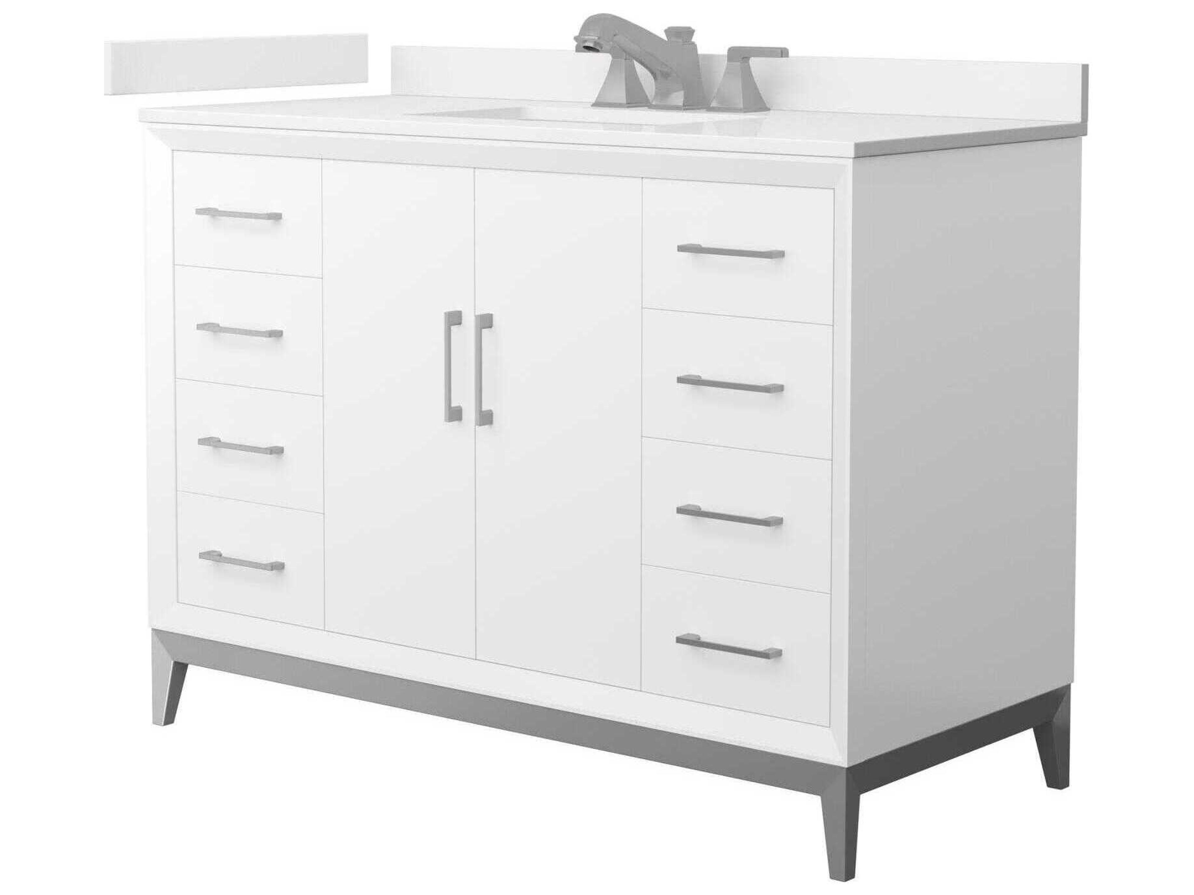Wyndham Collection Amici 48" White Vanity