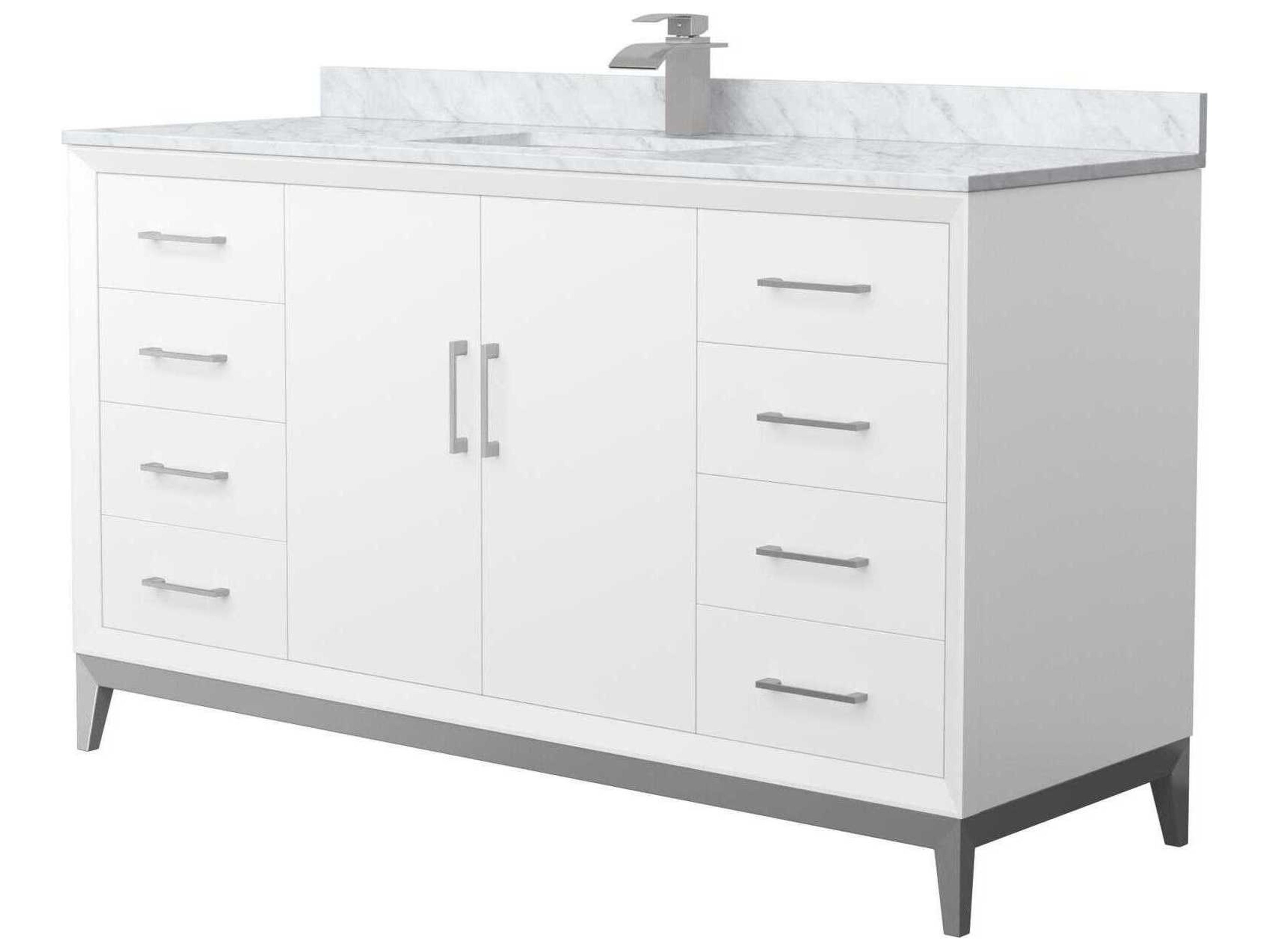 Wyndham Collection Amici 60" White Vanity