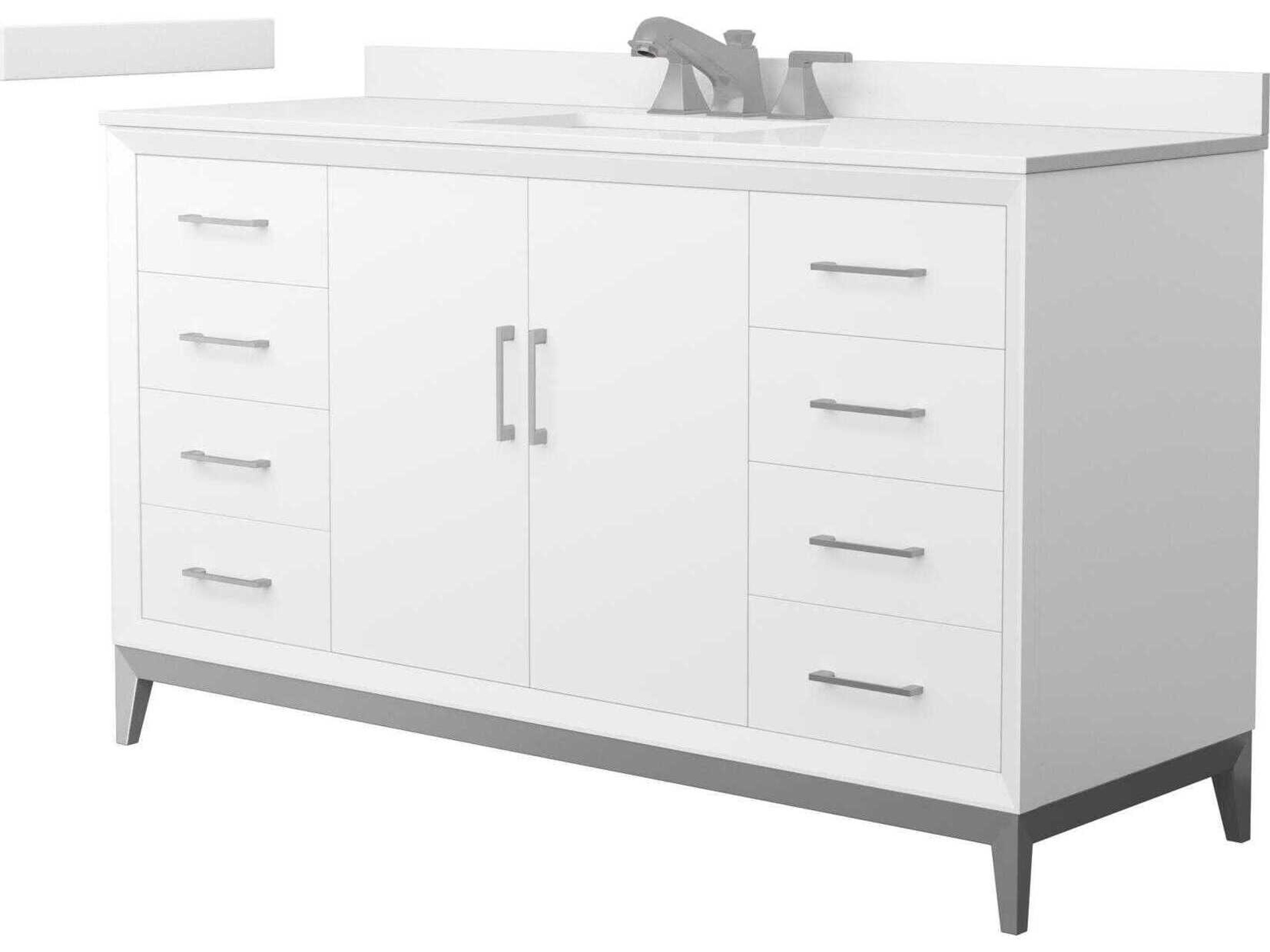 Wyndham Collection Amici 60" White Vanity