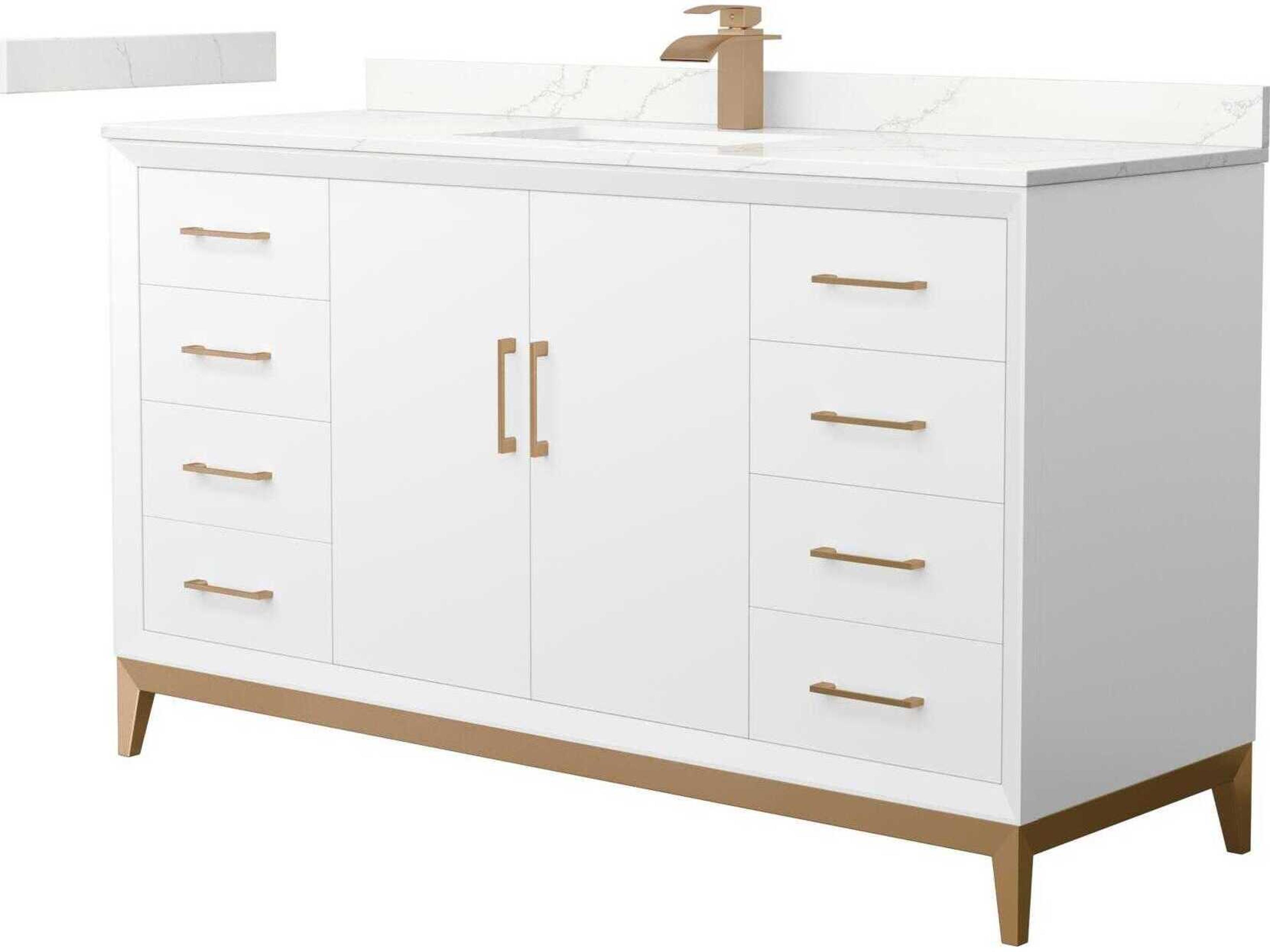 Wyndham Collection Amici 60" White Vanity