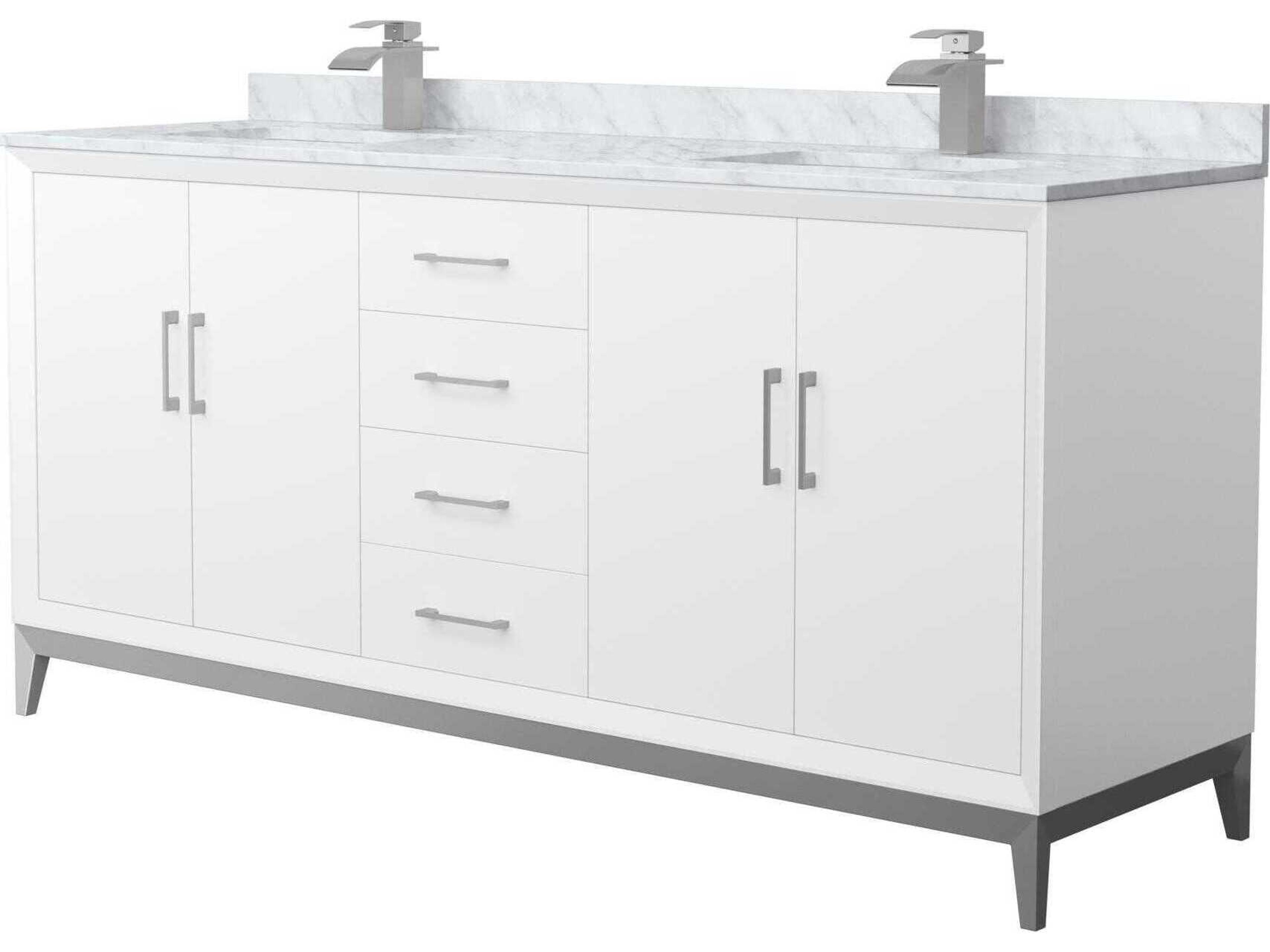 Wyndham Collection Amici 72" White Vanity