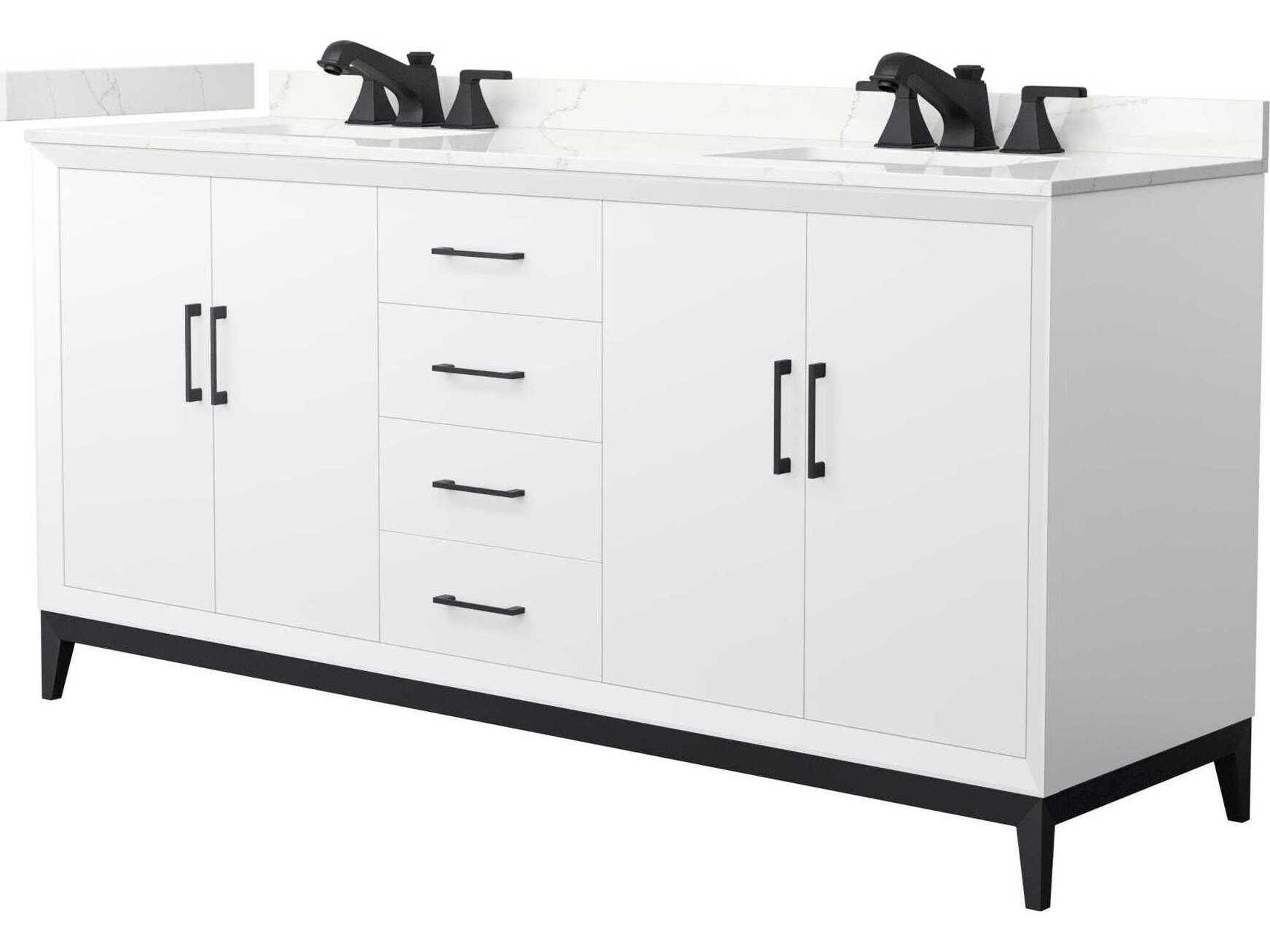 Wyndham Collection Amici 72" White Vanity