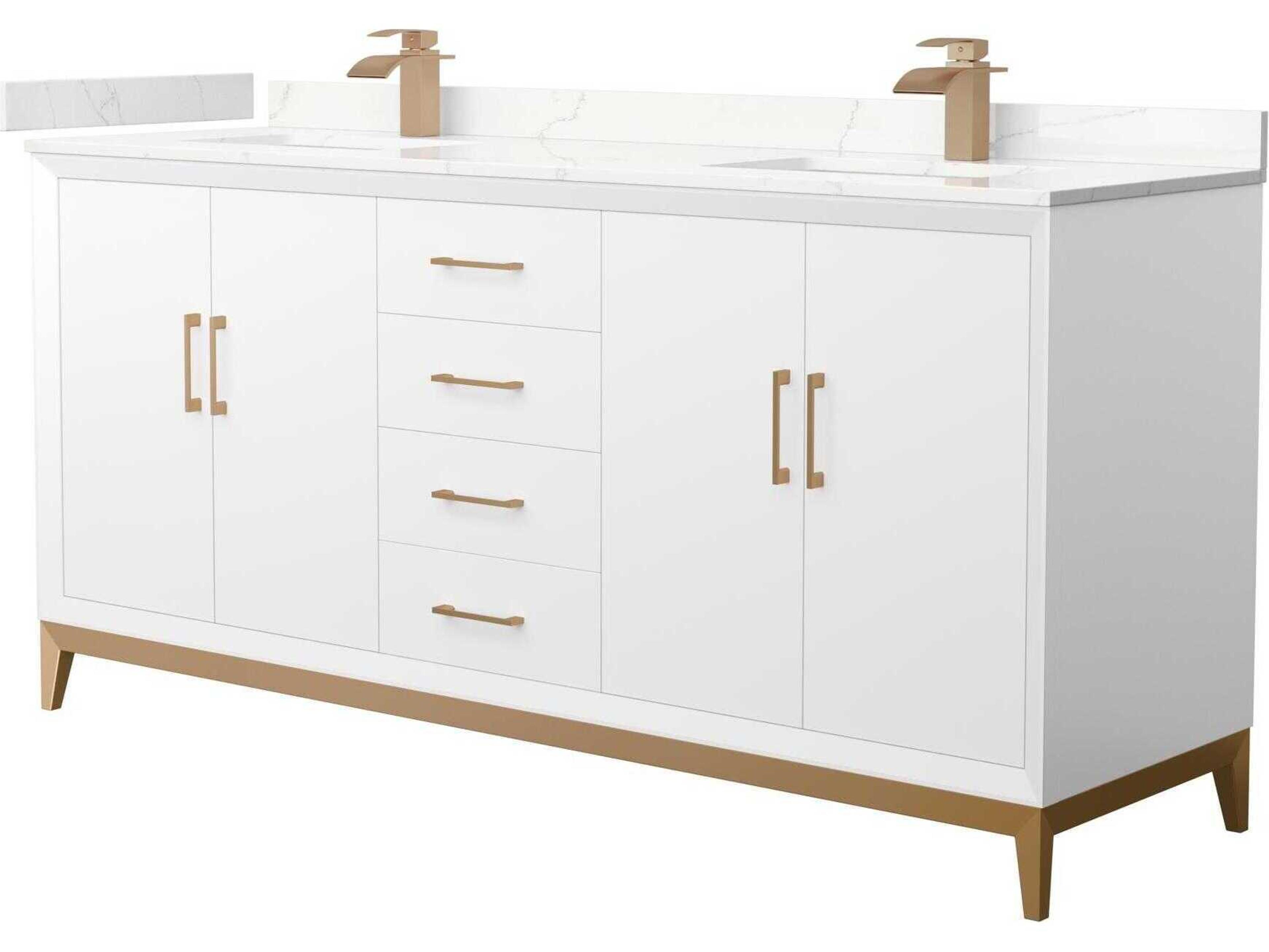 Wyndham Collection Amici 72" White Vanity