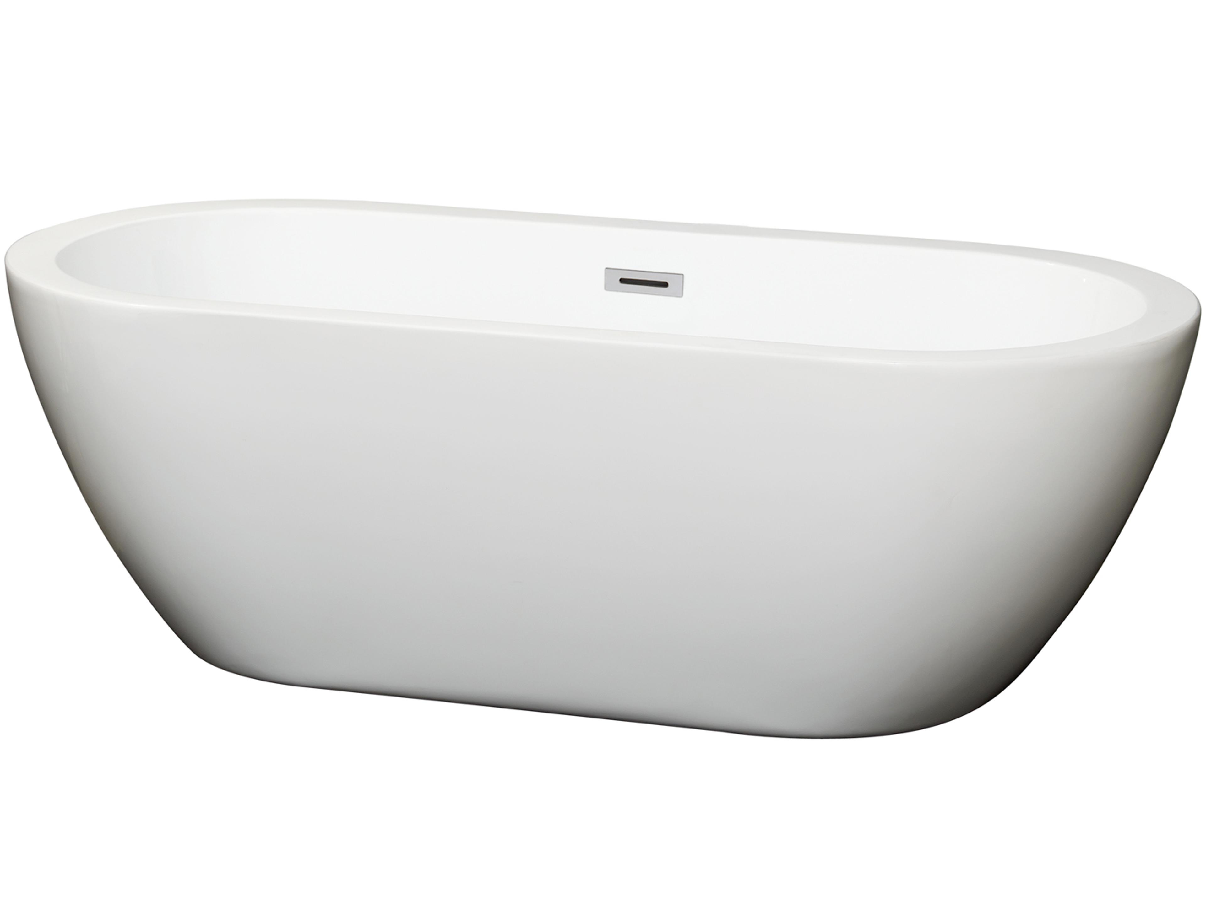 Soho White Bathtub with Drain and Overflow