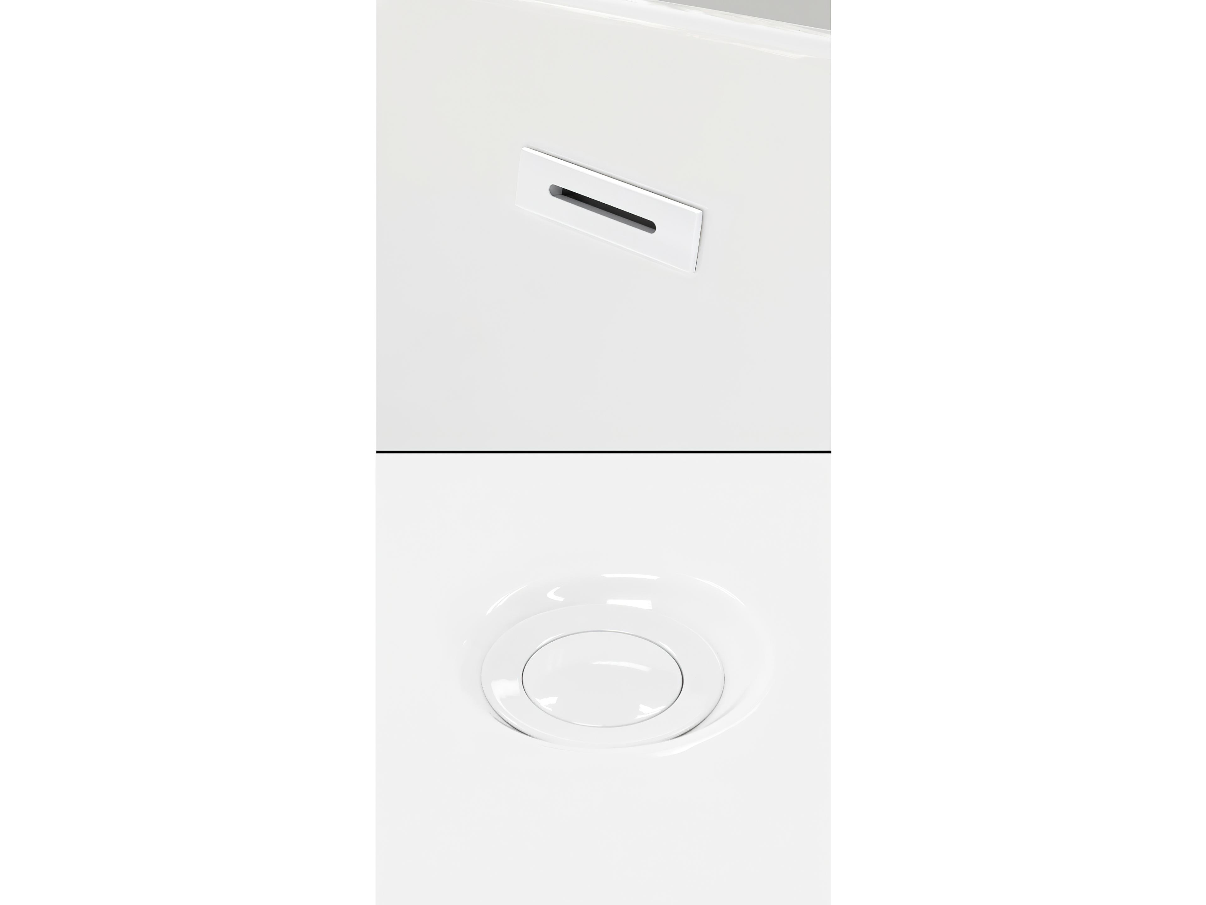 Wyndham Collection Mermaid Black Bathtub with Shiny White Trim and Floor Mounted Faucet