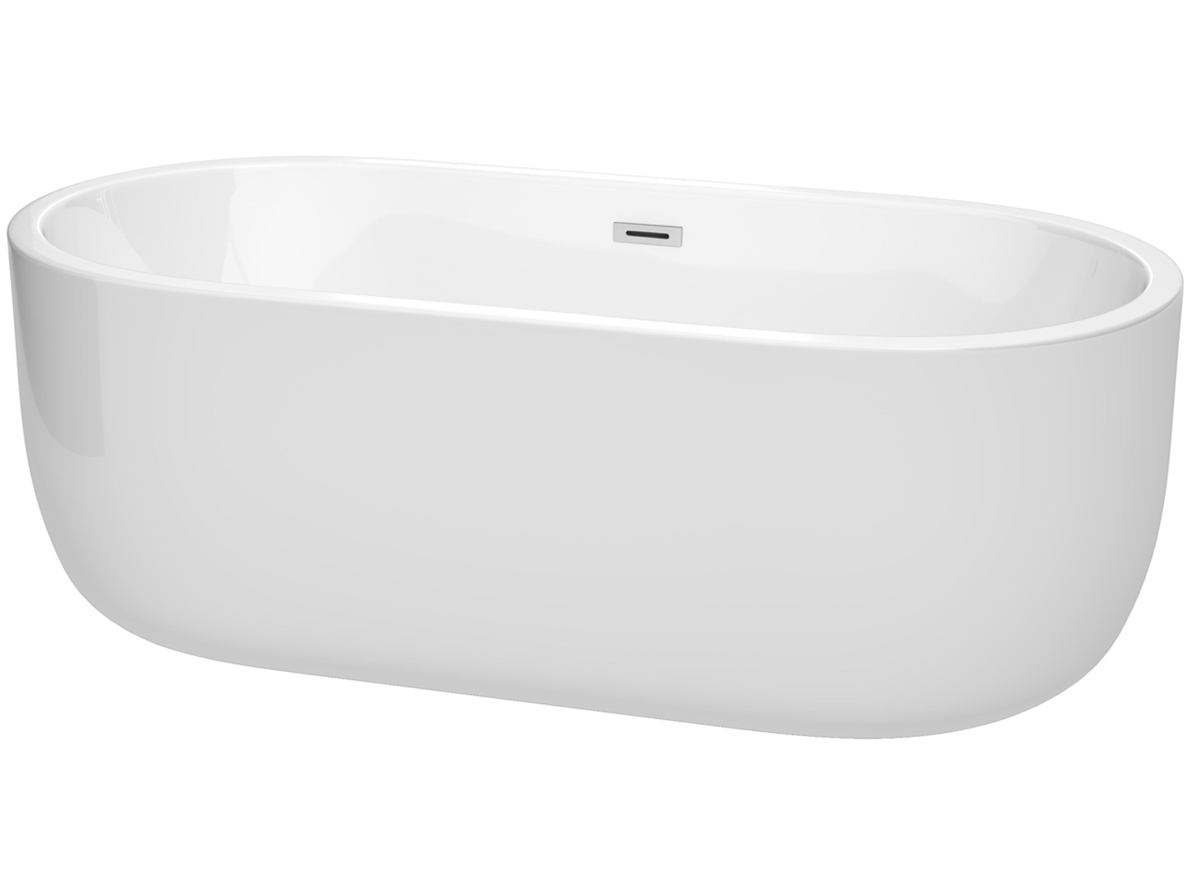 Juliette White Bathtub with Drain and Overflow