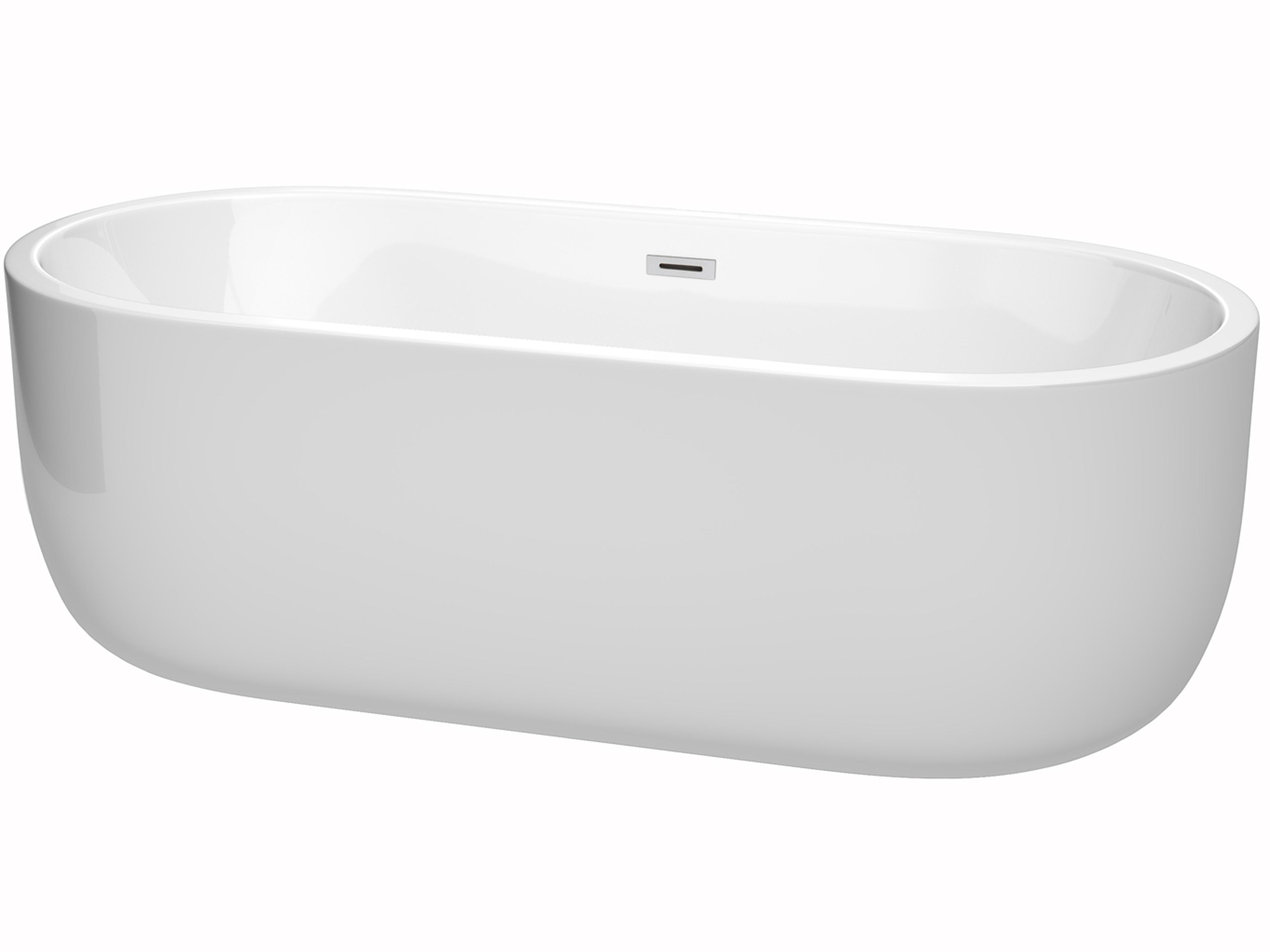 Juliette White Bathtub with Drain and Overflow