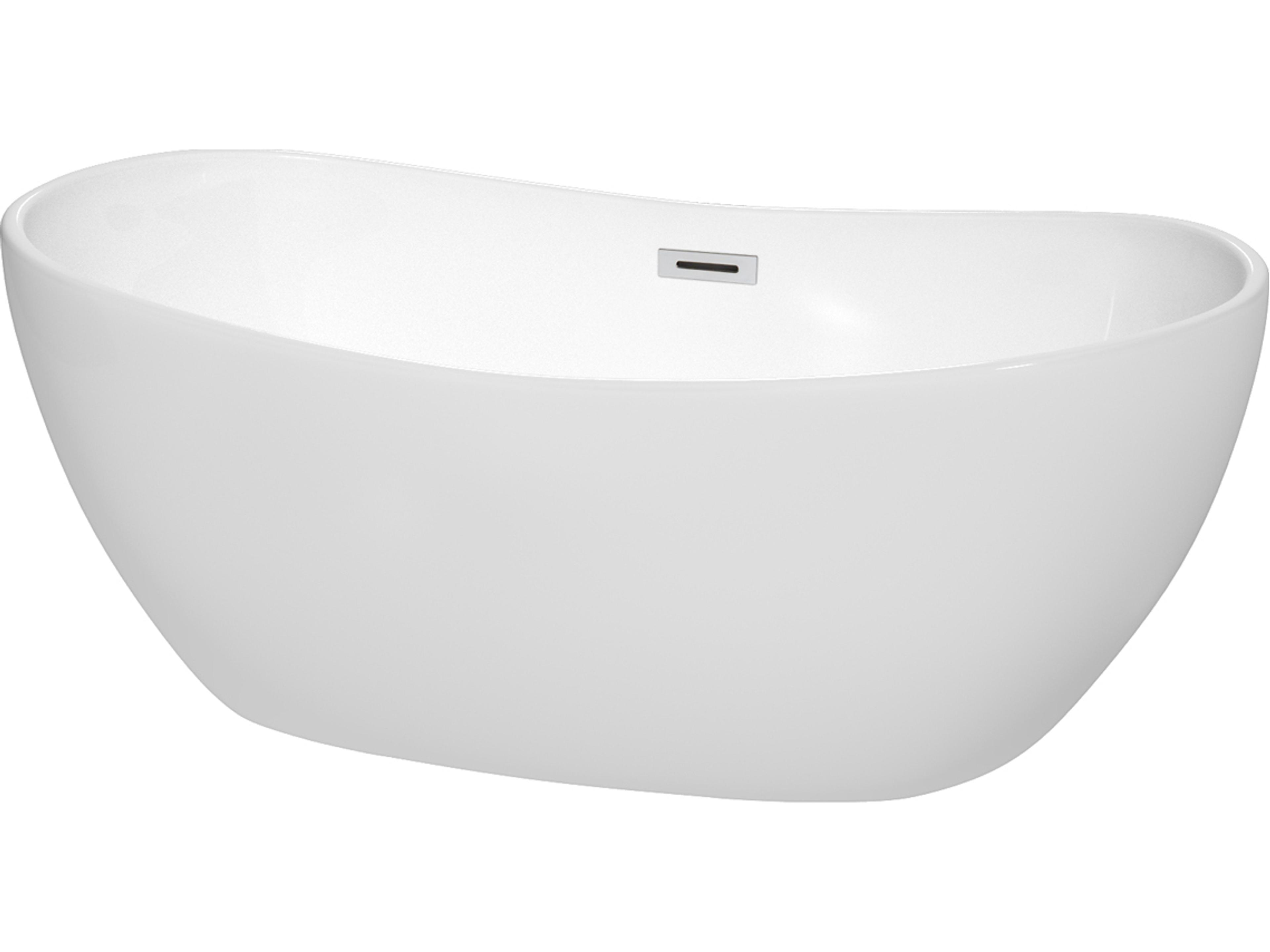 Rebecca White Bathtub with Drain and Overflow