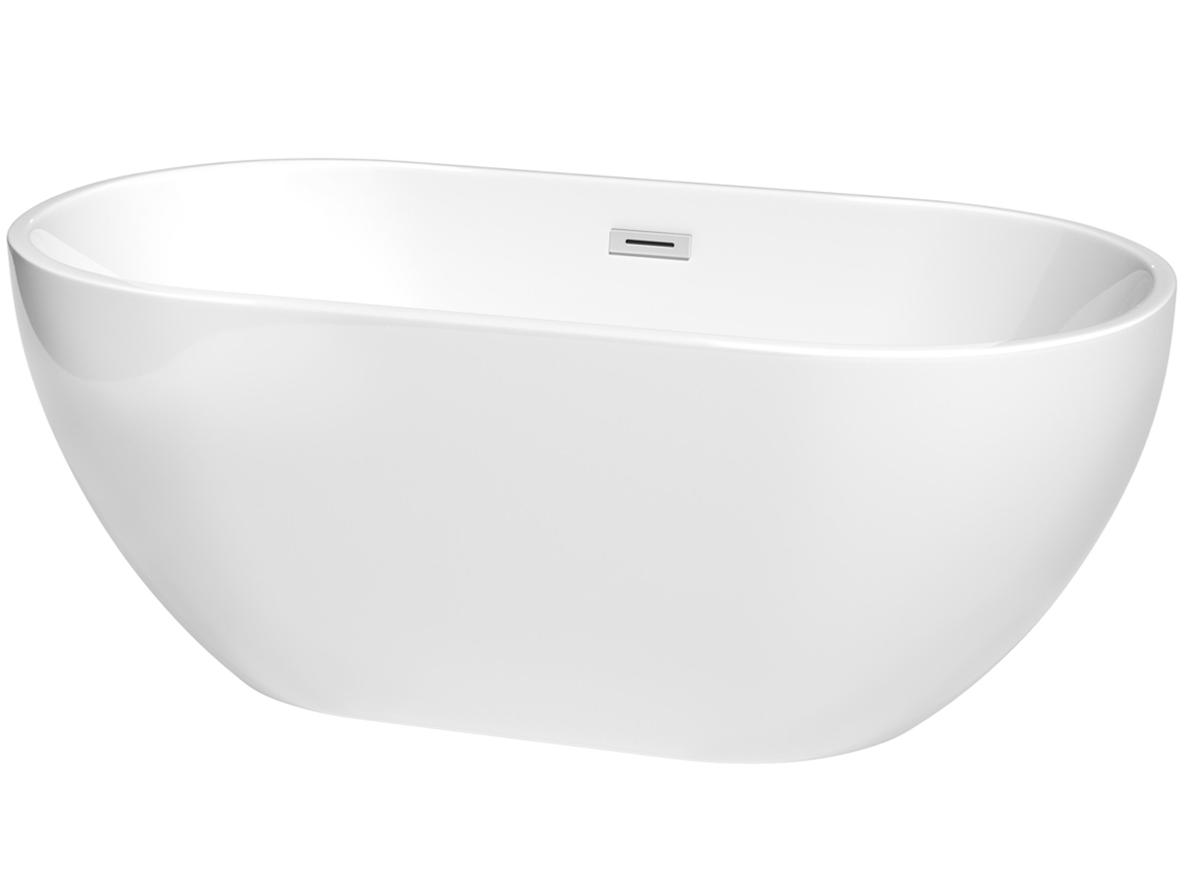 Brooklyn White Bathtub with Drain and Overflow