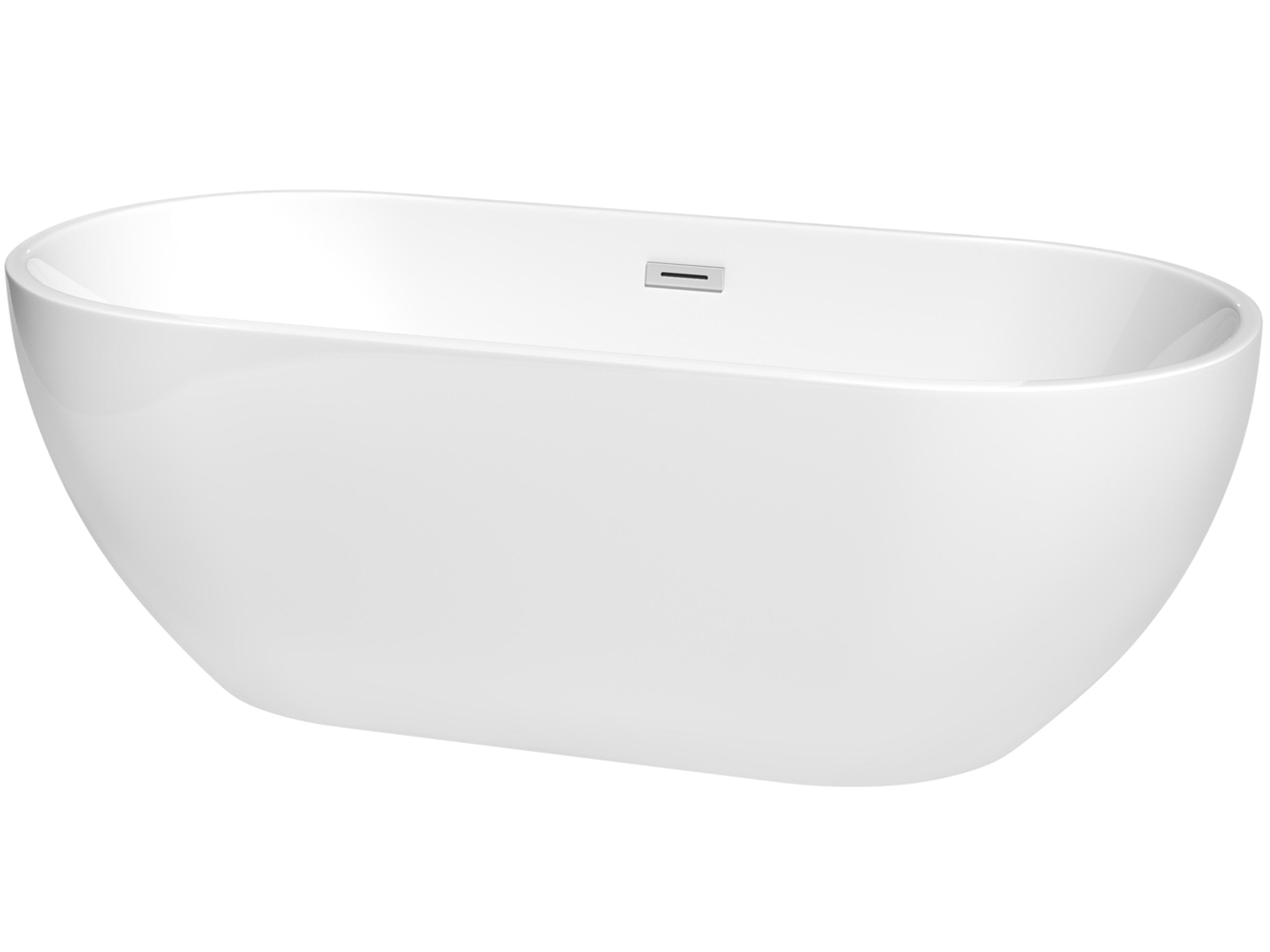 Brooklyn White Bathtub with Drain and Overflow