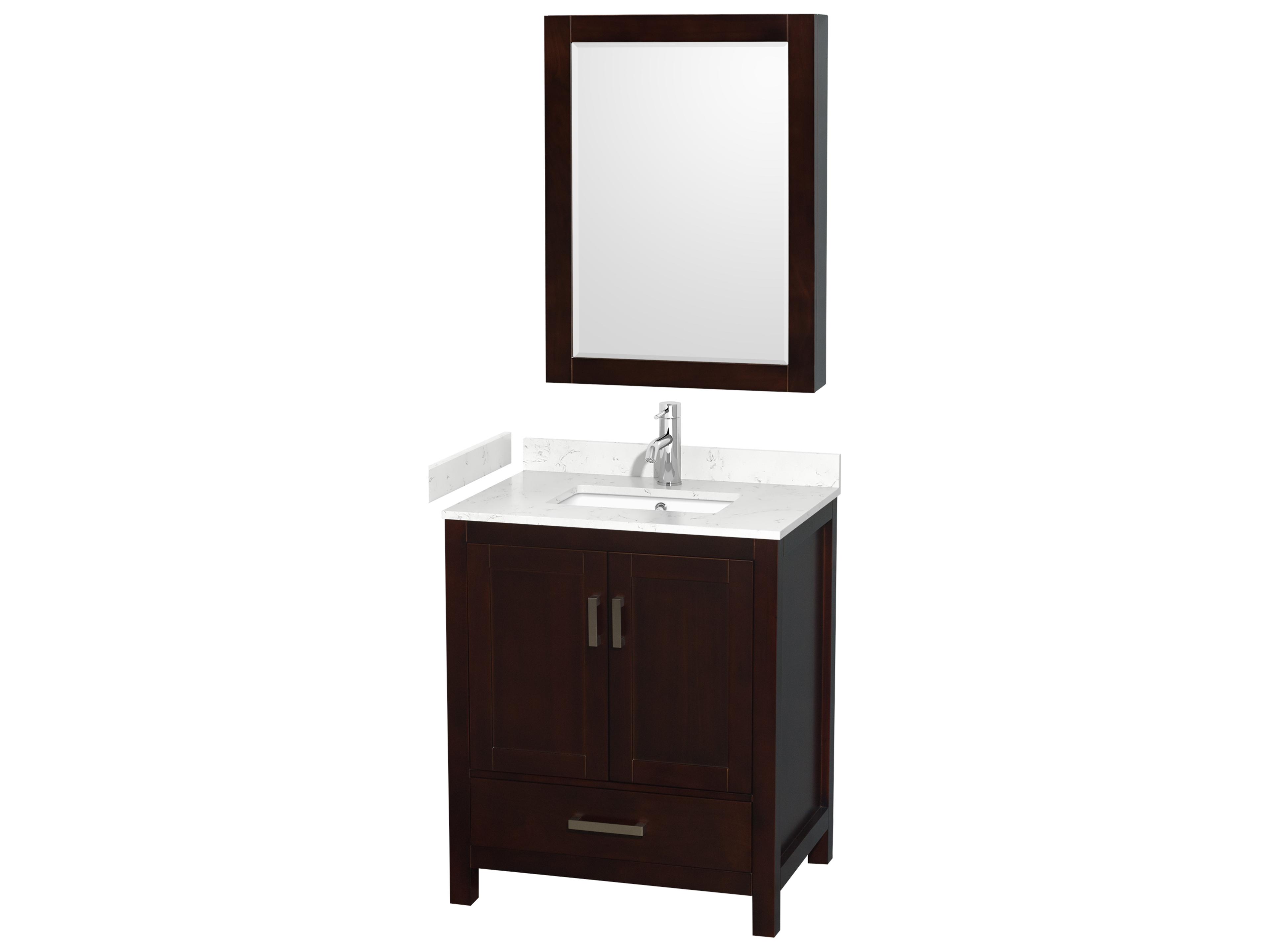 Sheffield 30" Espresso Vanity with Medicine Cabinet