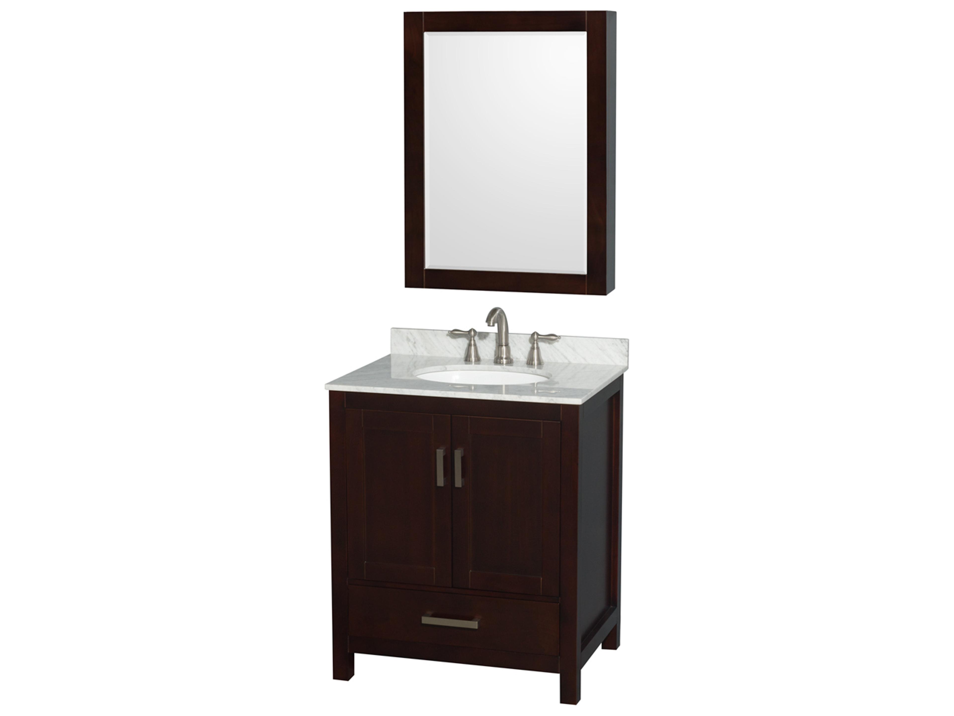 Wyndham Collection Sheffield 30" Espresso Vanity