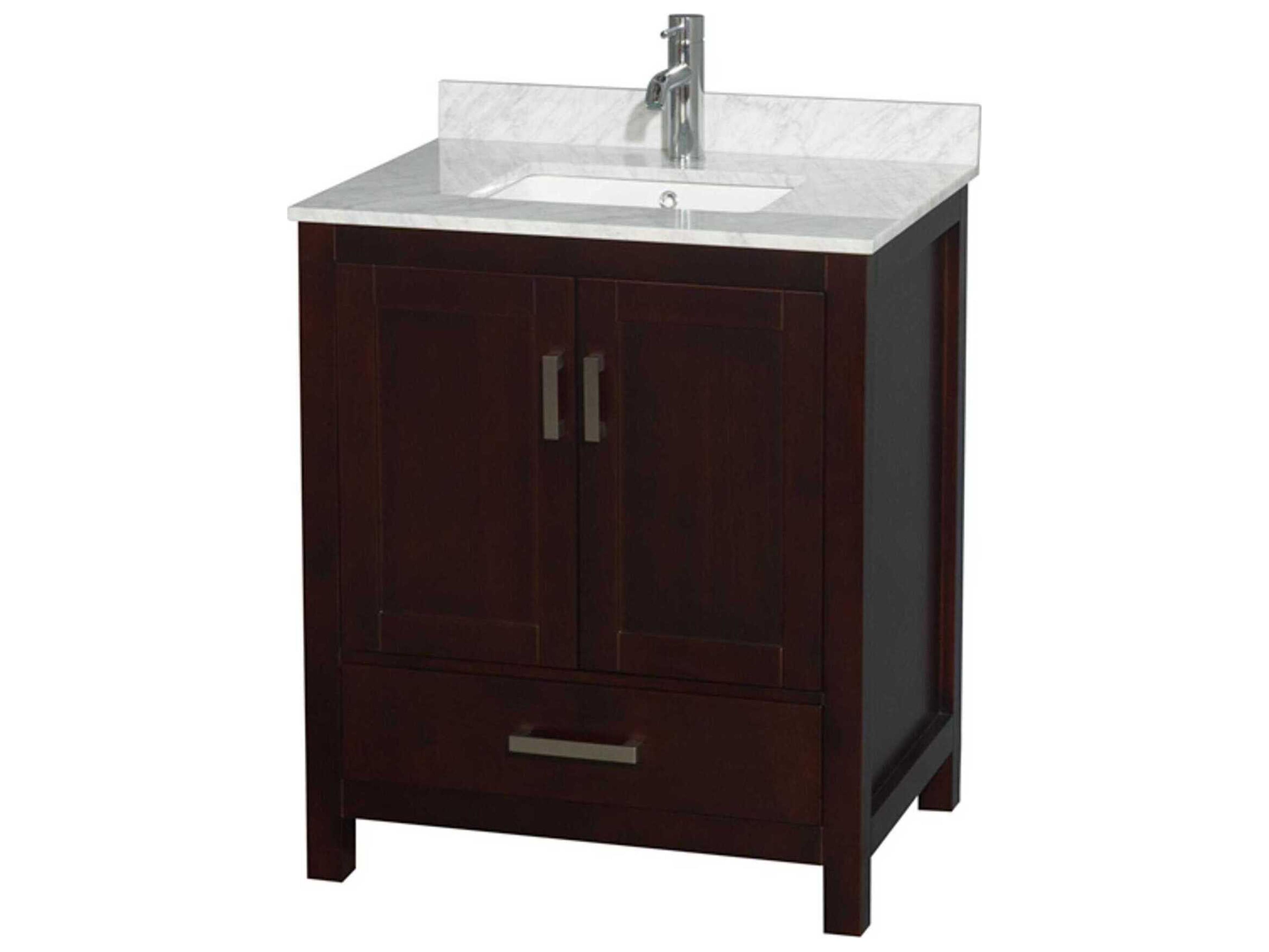 Wyndham Collection Sheffield 30" Espresso Vanity