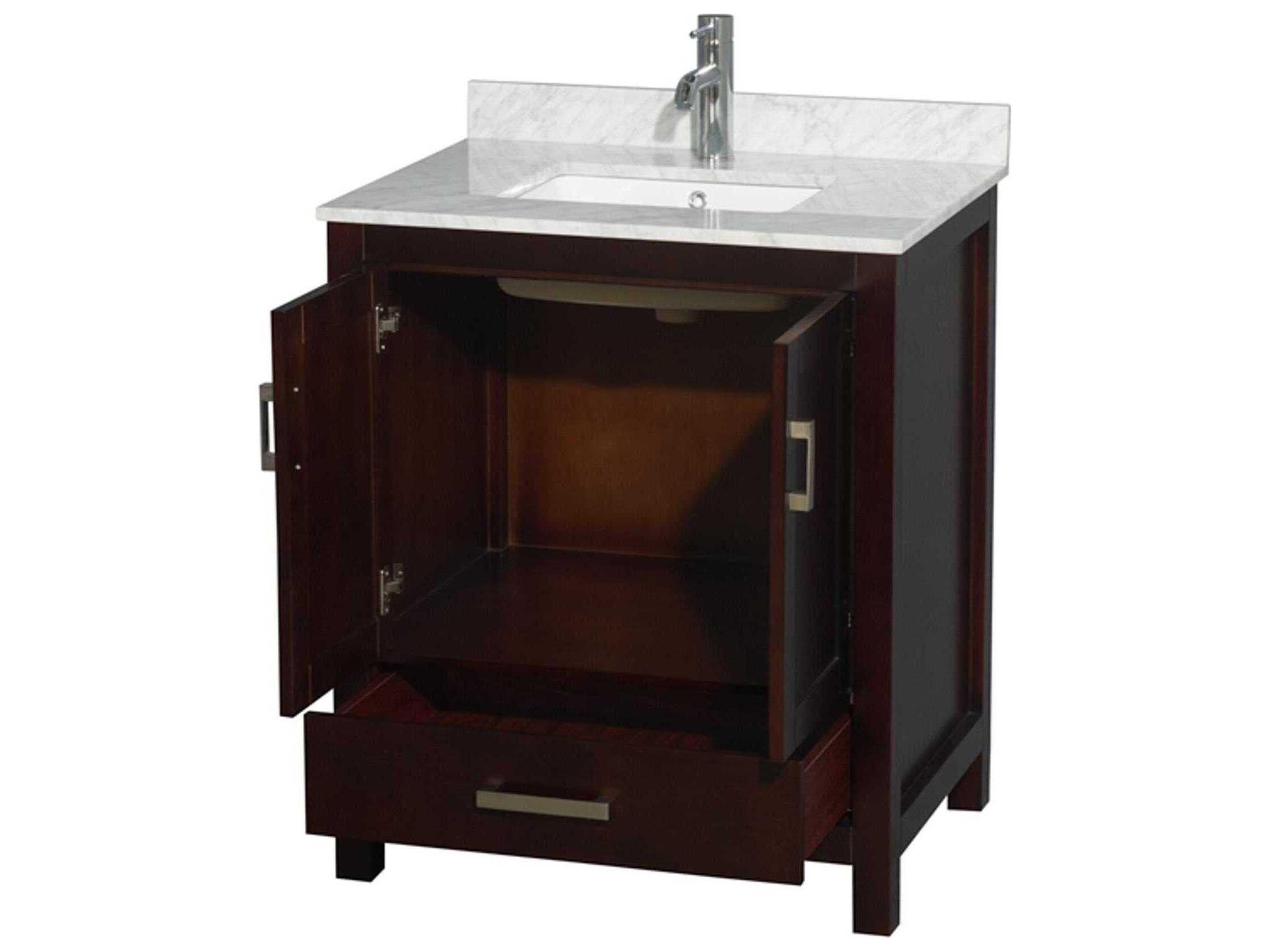 Wyndham Collection Sheffield 30" Espresso Vanity