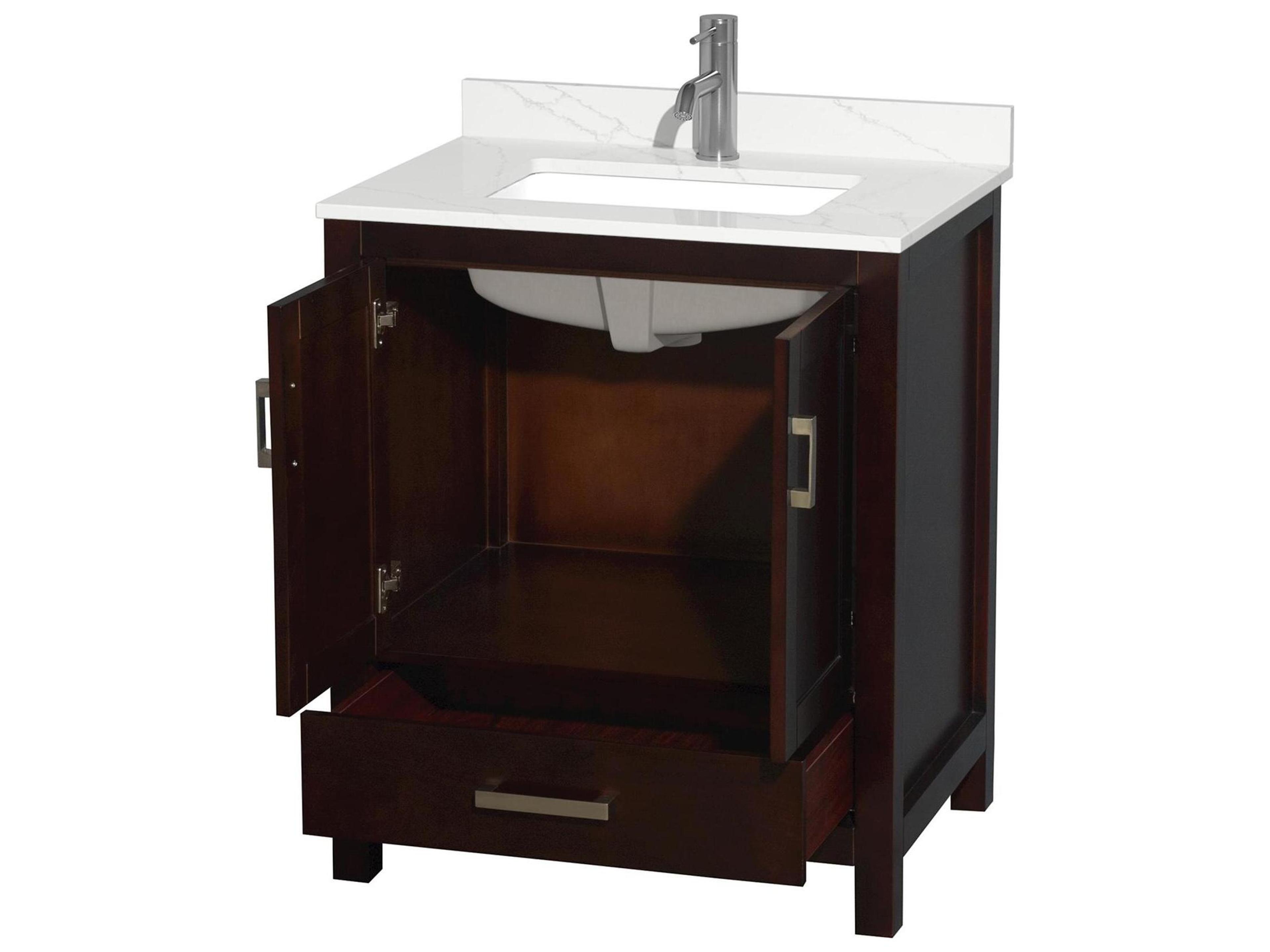 Wyndham Collection Sheffield 30" Espresso Vanity