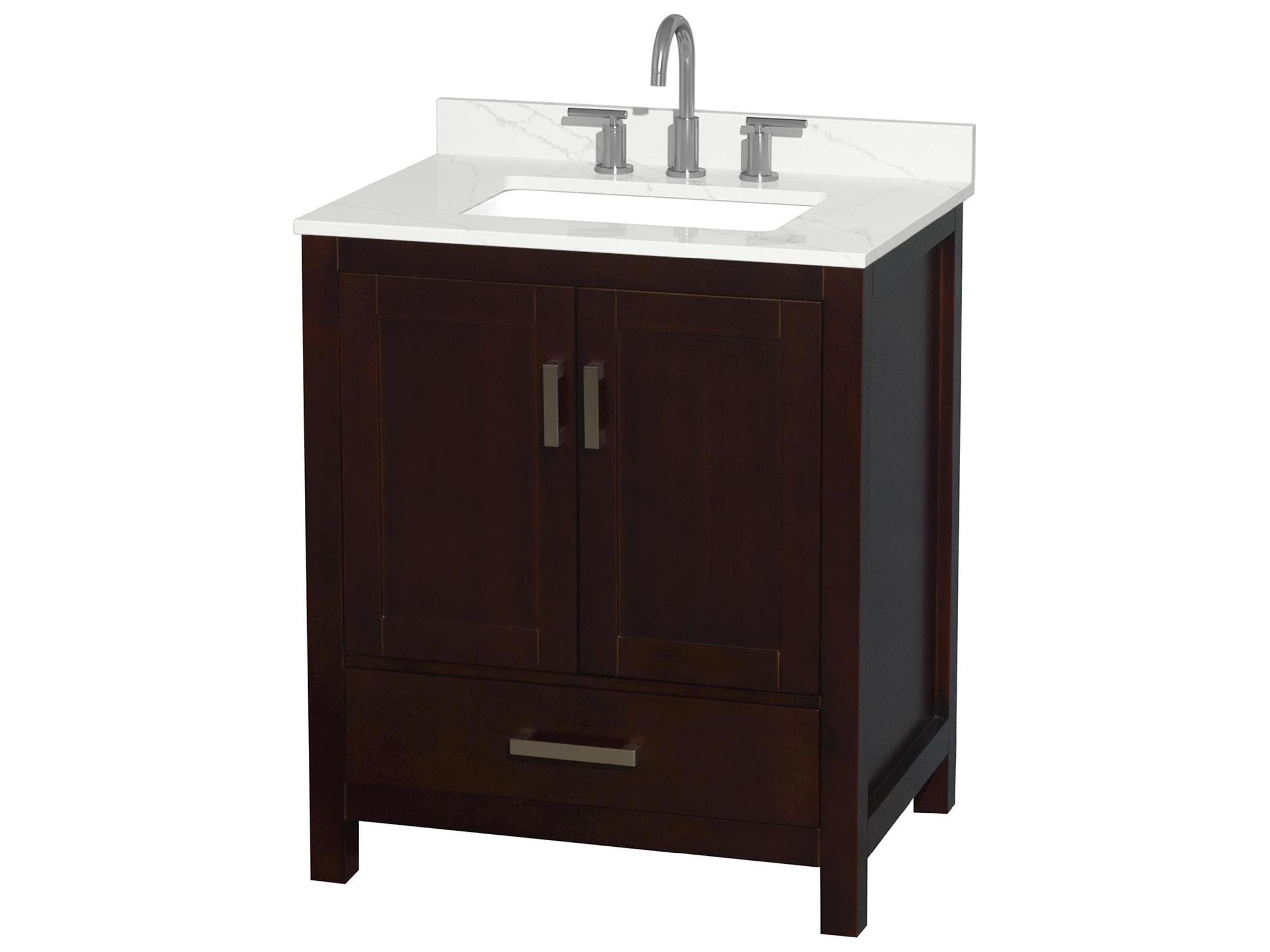 Wyndham Collection Sheffield 30" Espresso Vanity