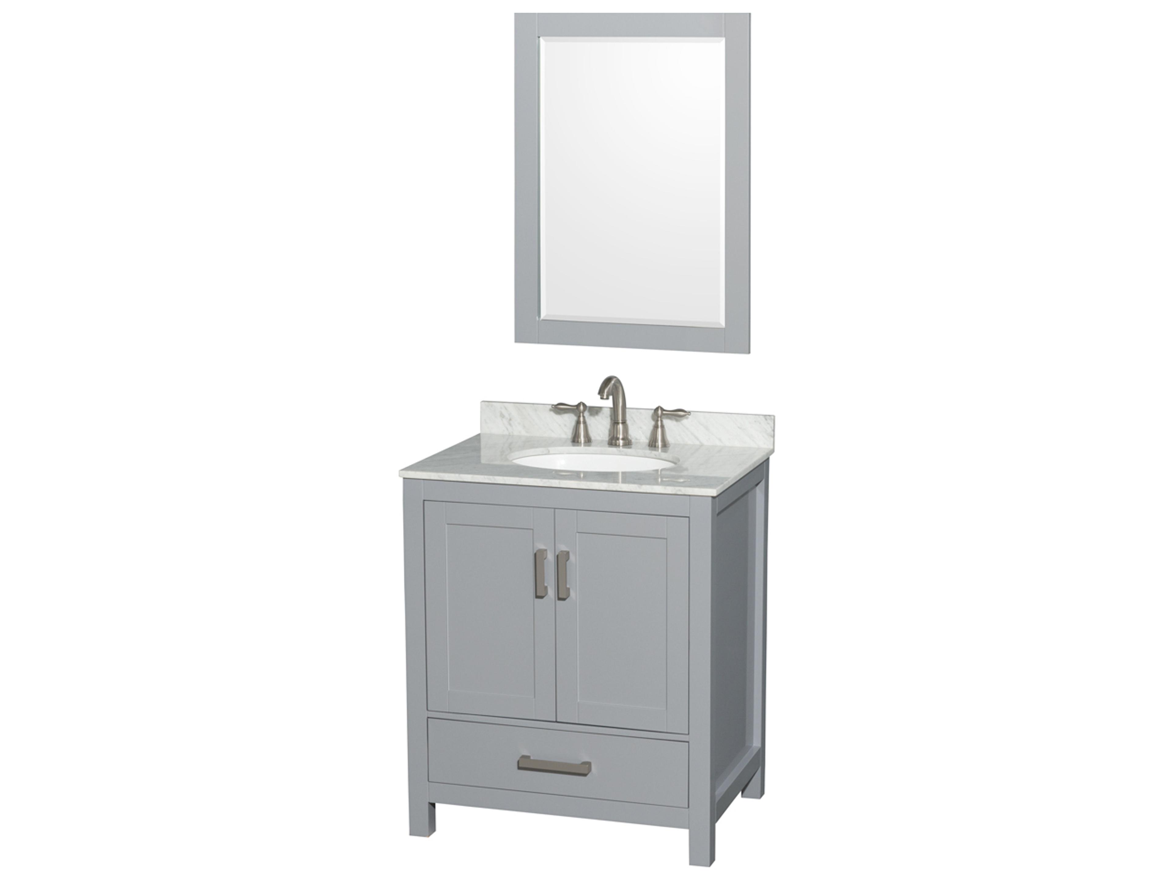 Wyndham Collection Sheffield 30" Gray Vanity