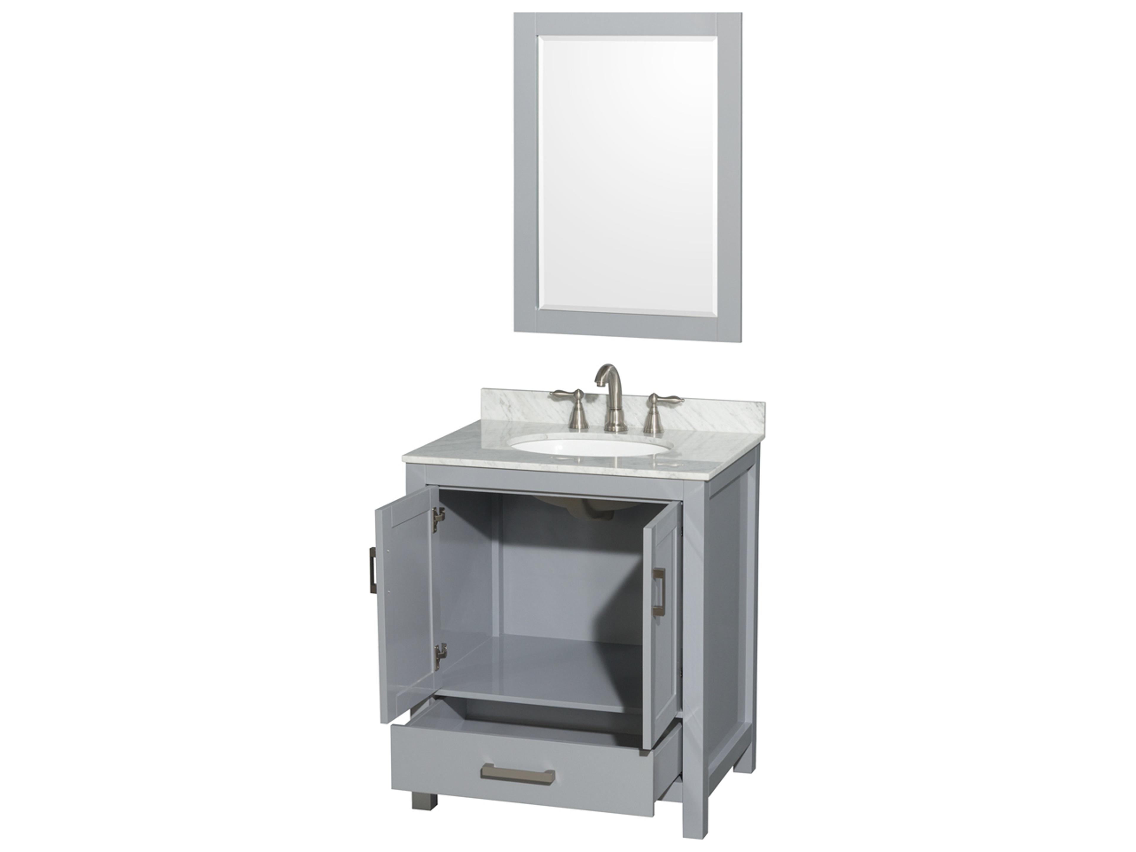 Wyndham Collection Sheffield 30" Gray Vanity
