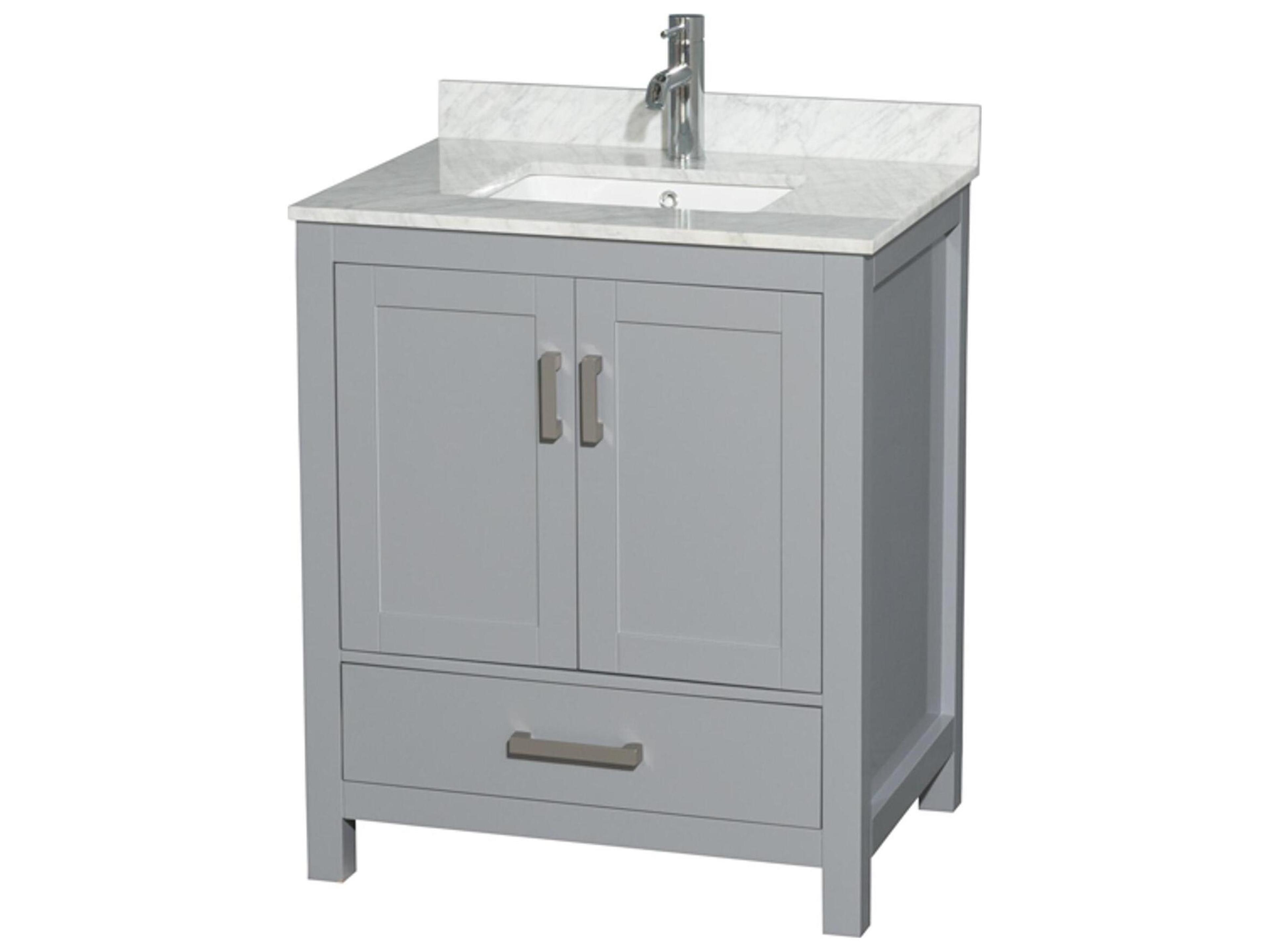 Wyndham Collection Sheffield 30" Gray Vanity