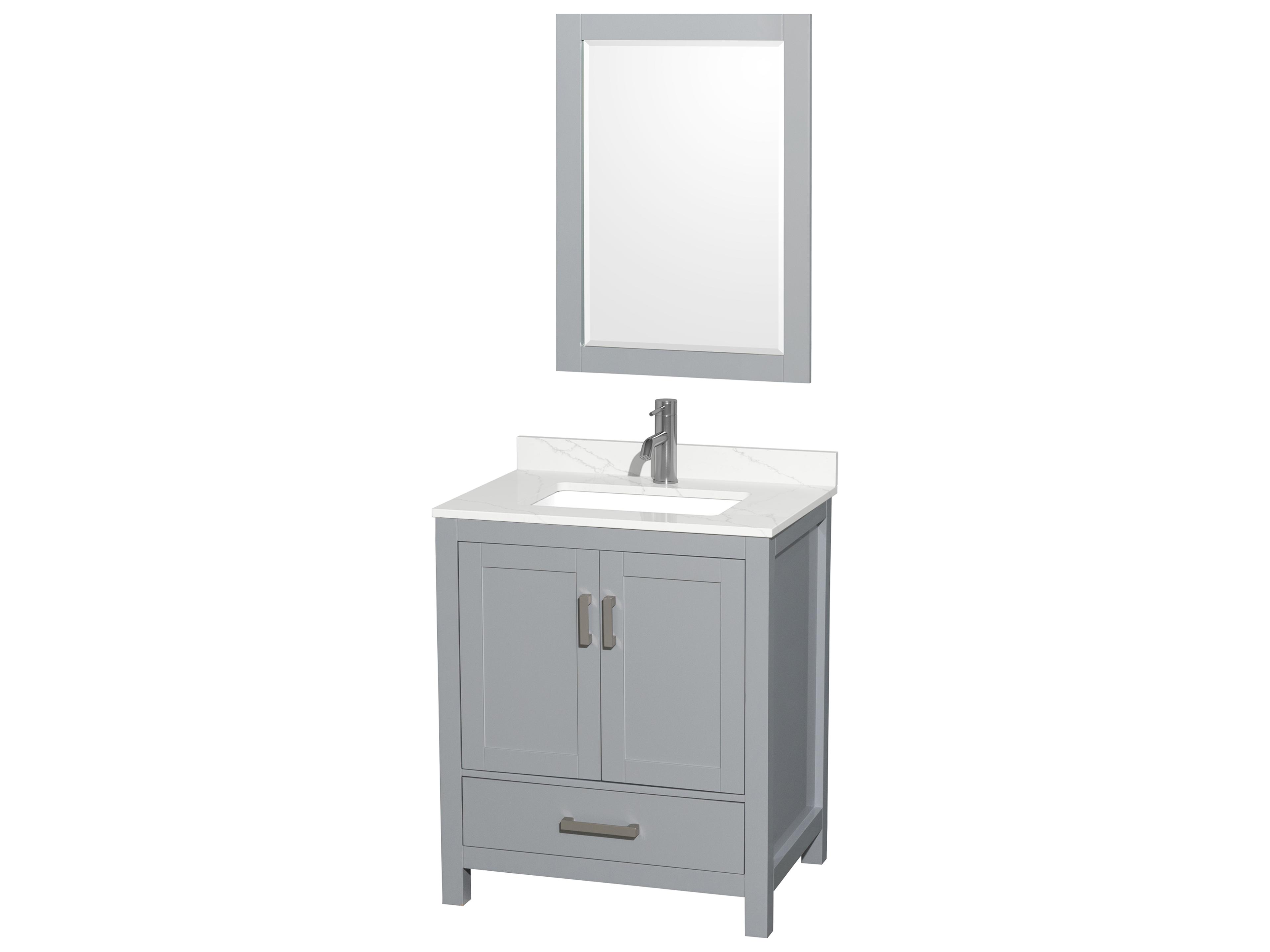 Sheffield 30" Gray Vanity with 24" Mirror