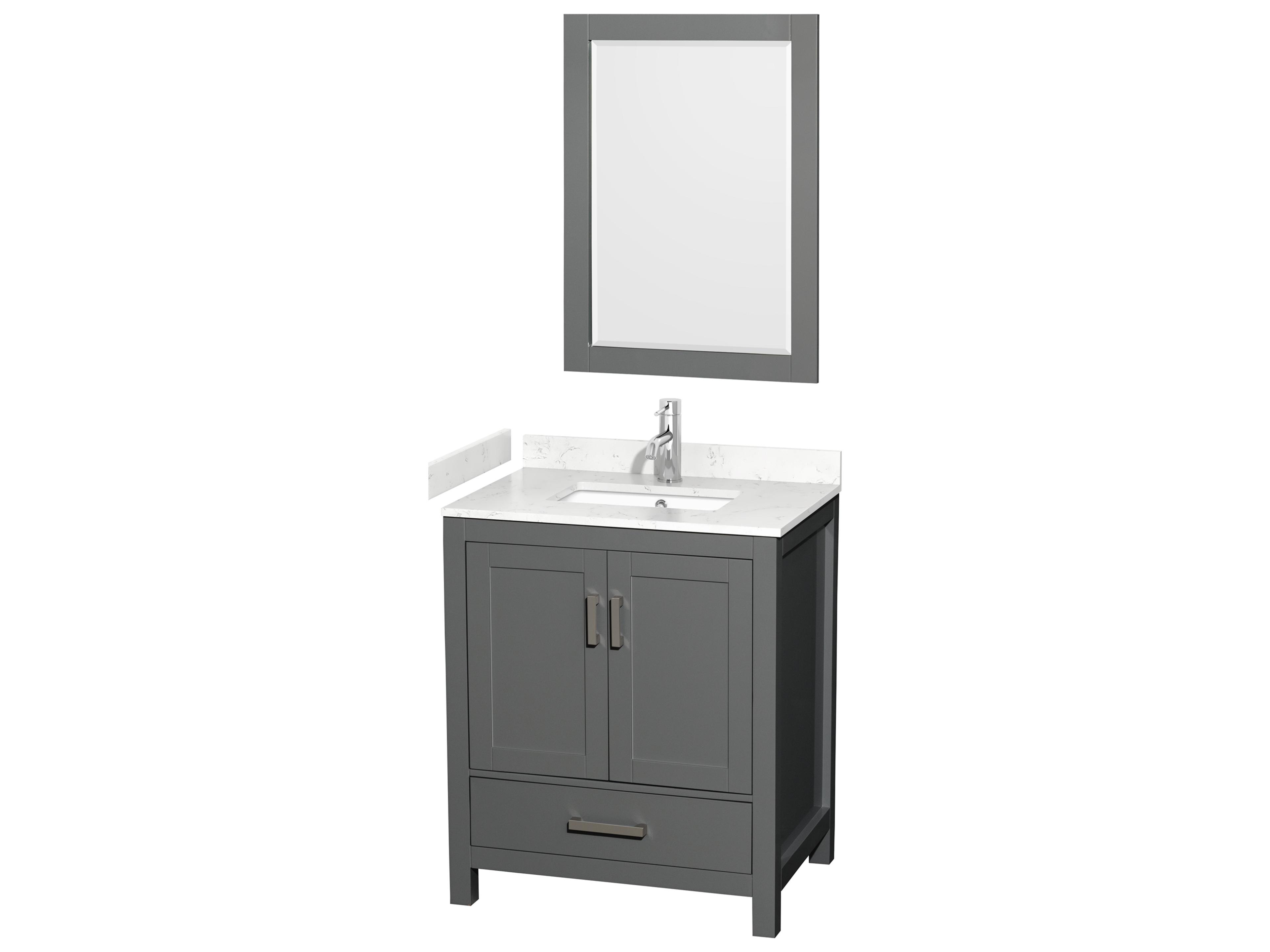Sheffield 30" Dark Gray Vanity with 24" Mirror
