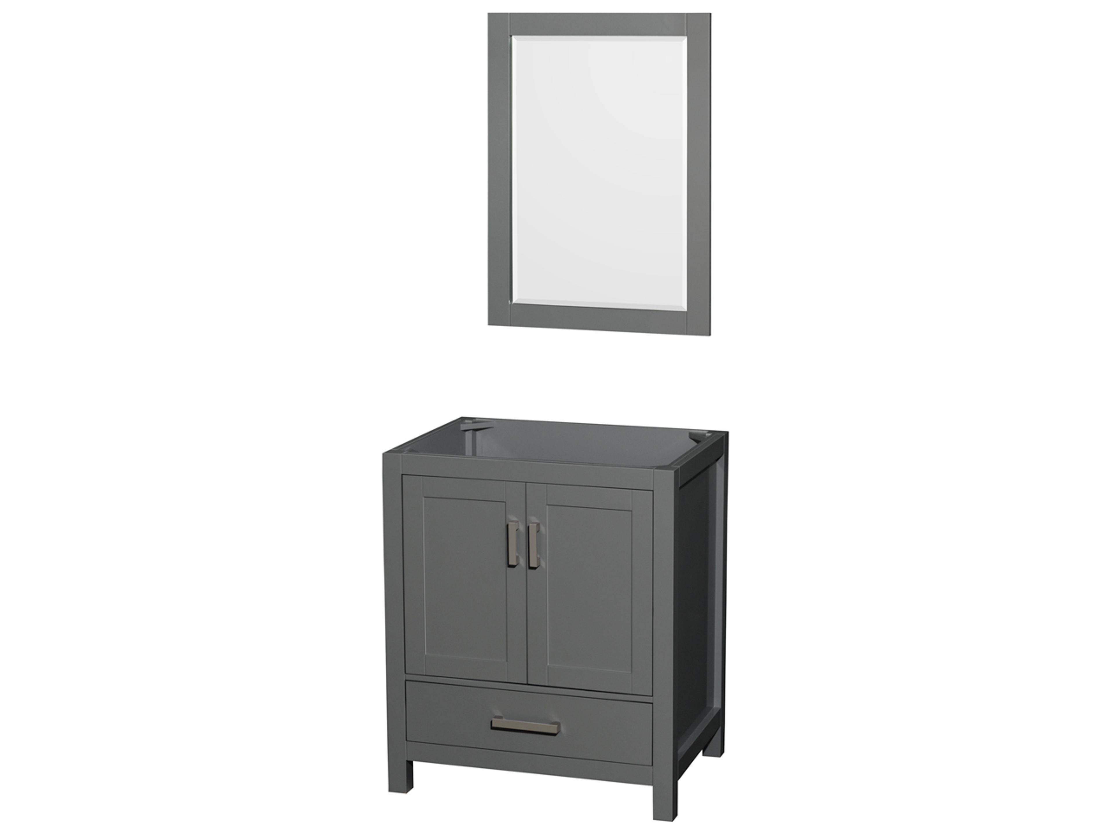 Wyndham Collection Sheffield 29" Dark Gray Vanity