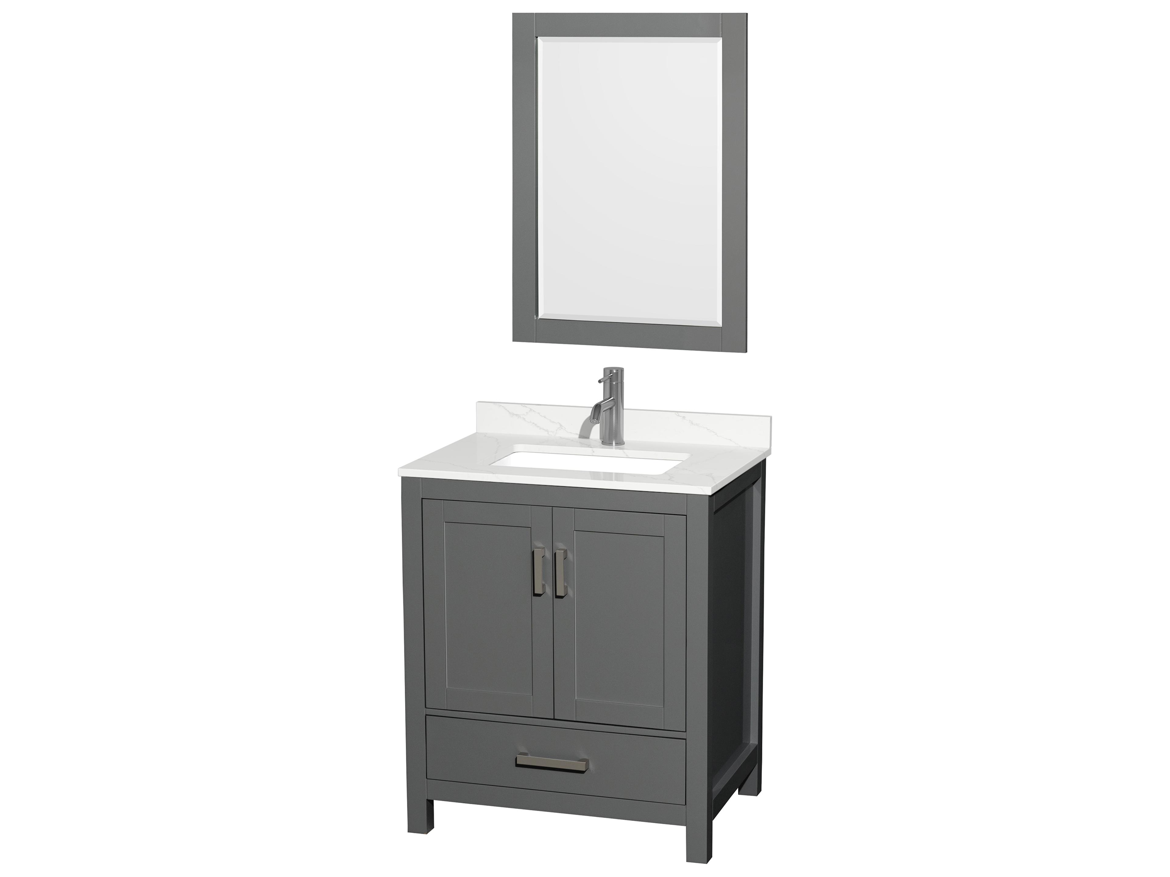 Sheffield 30" Dark Gray Vanity with 24" Mirror