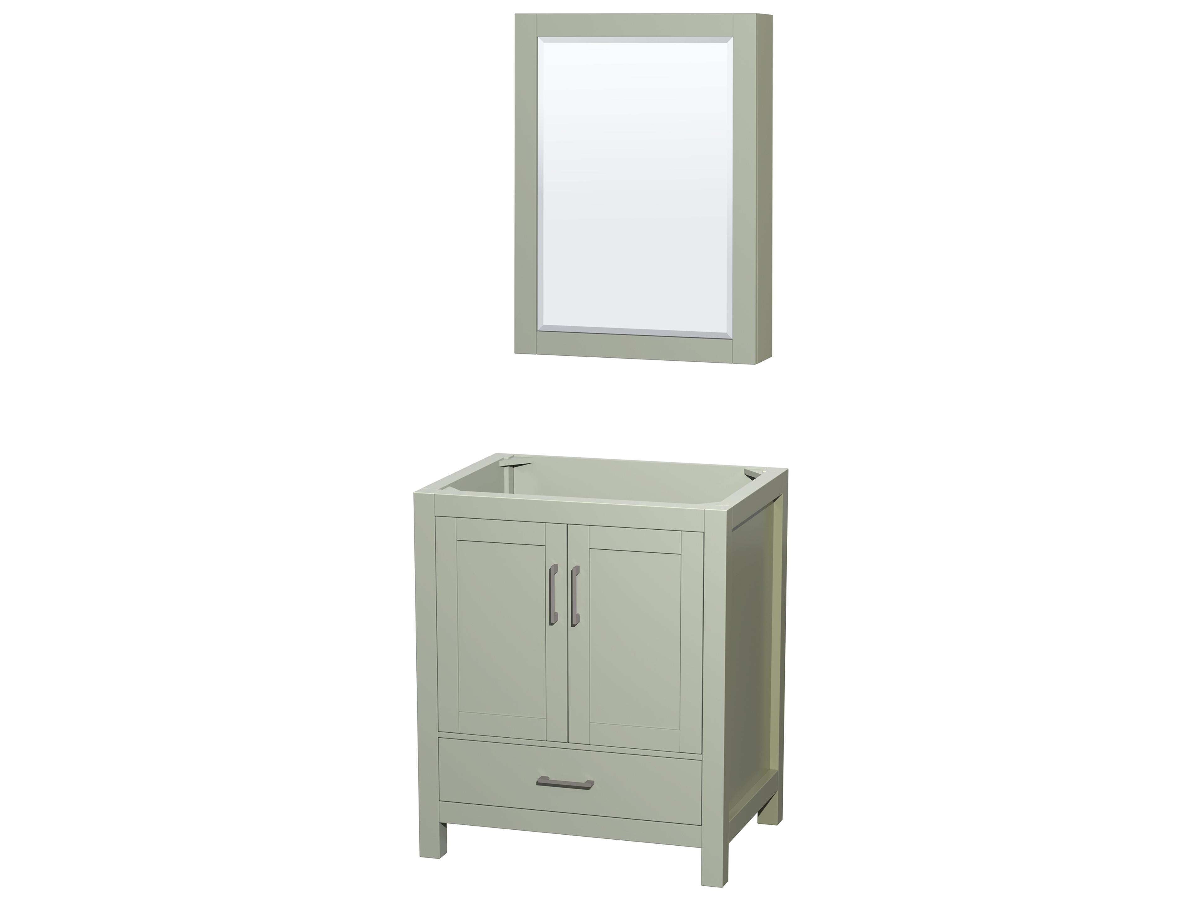 Wyndham Collection Sheffield 29" Light Green Vanity