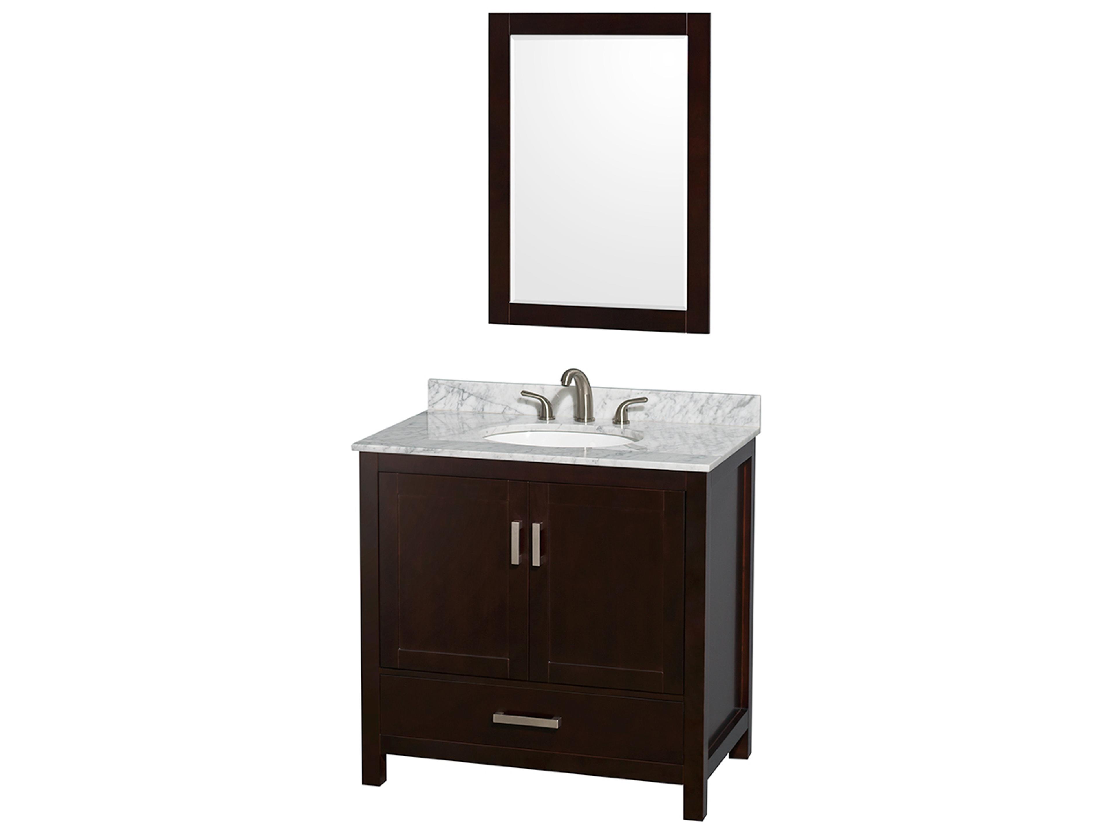 Wyndham Collection Sheffield 36" Espresso Vanity