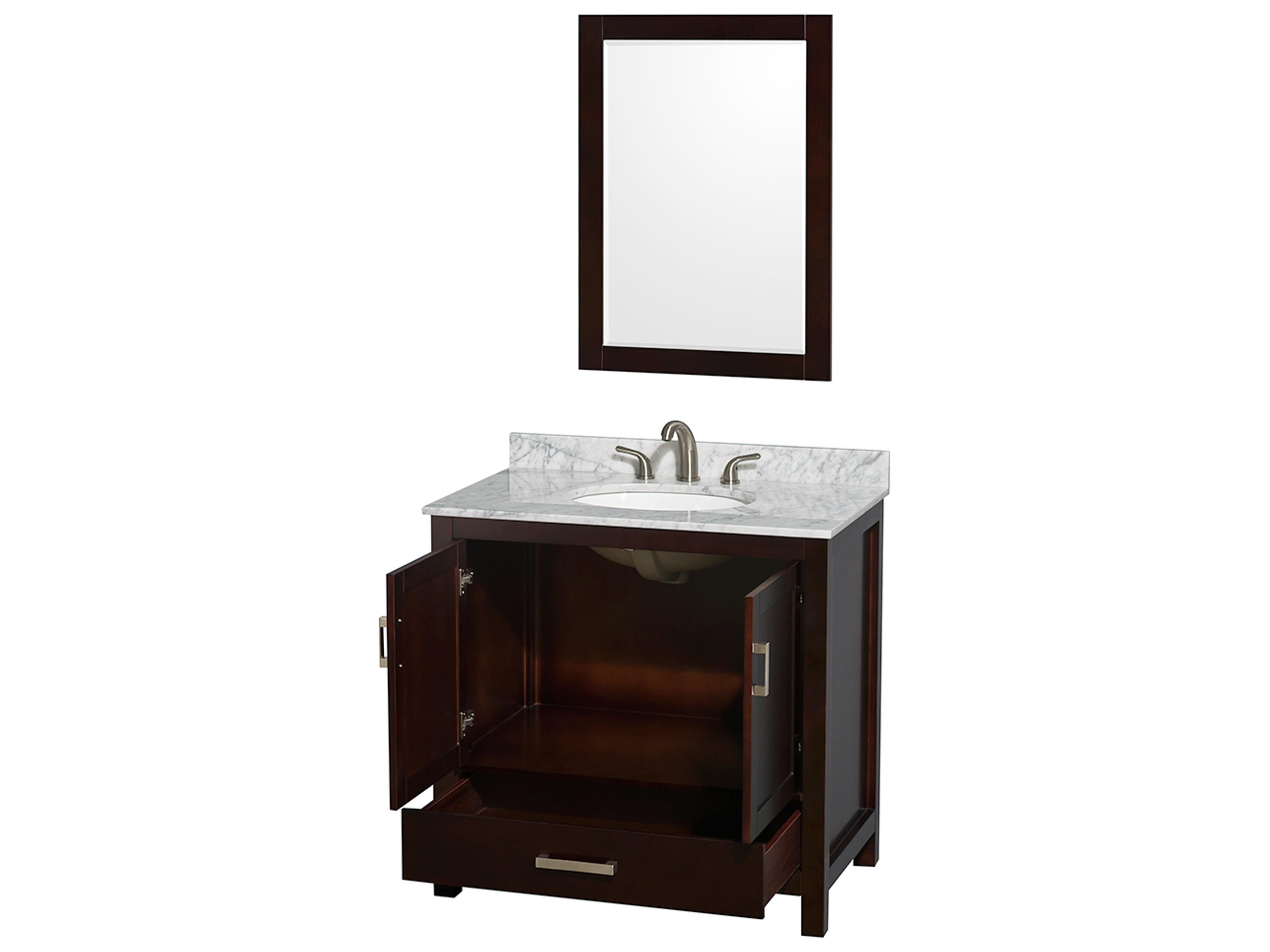 Wyndham Collection Sheffield 36" Espresso Vanity