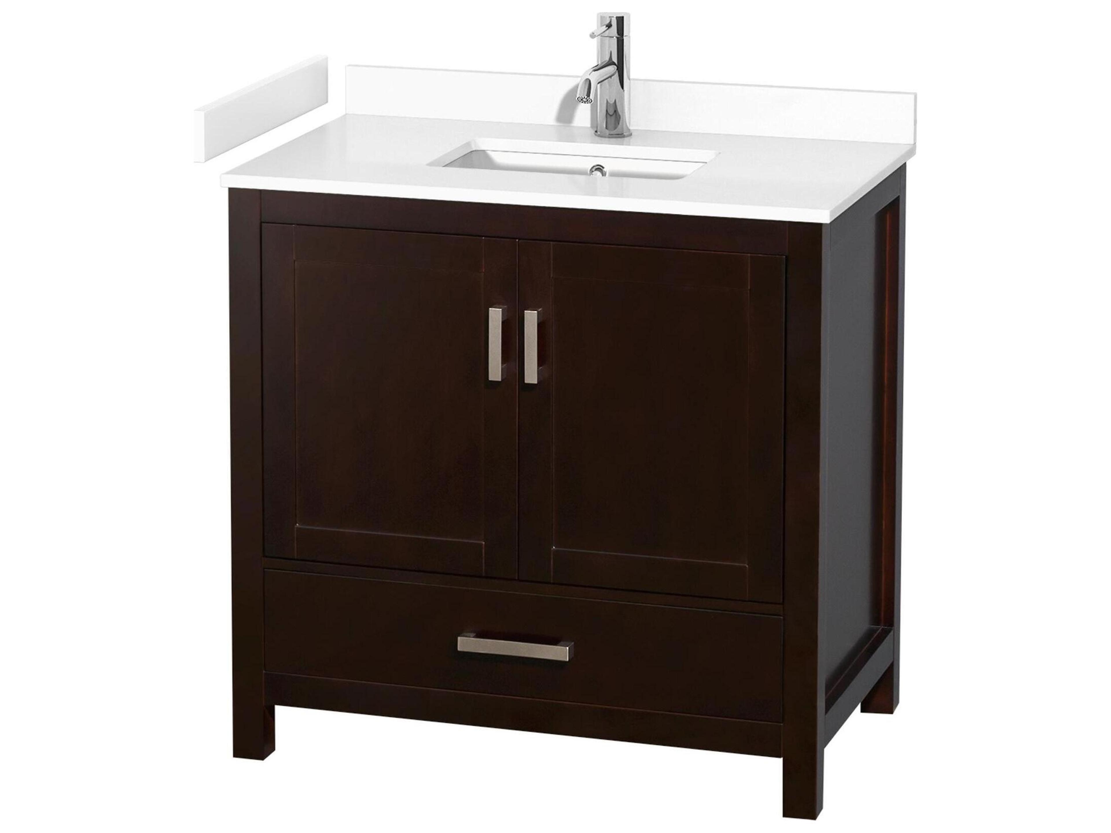 Wyndham Collection Sheffield 36" Espresso Vanity