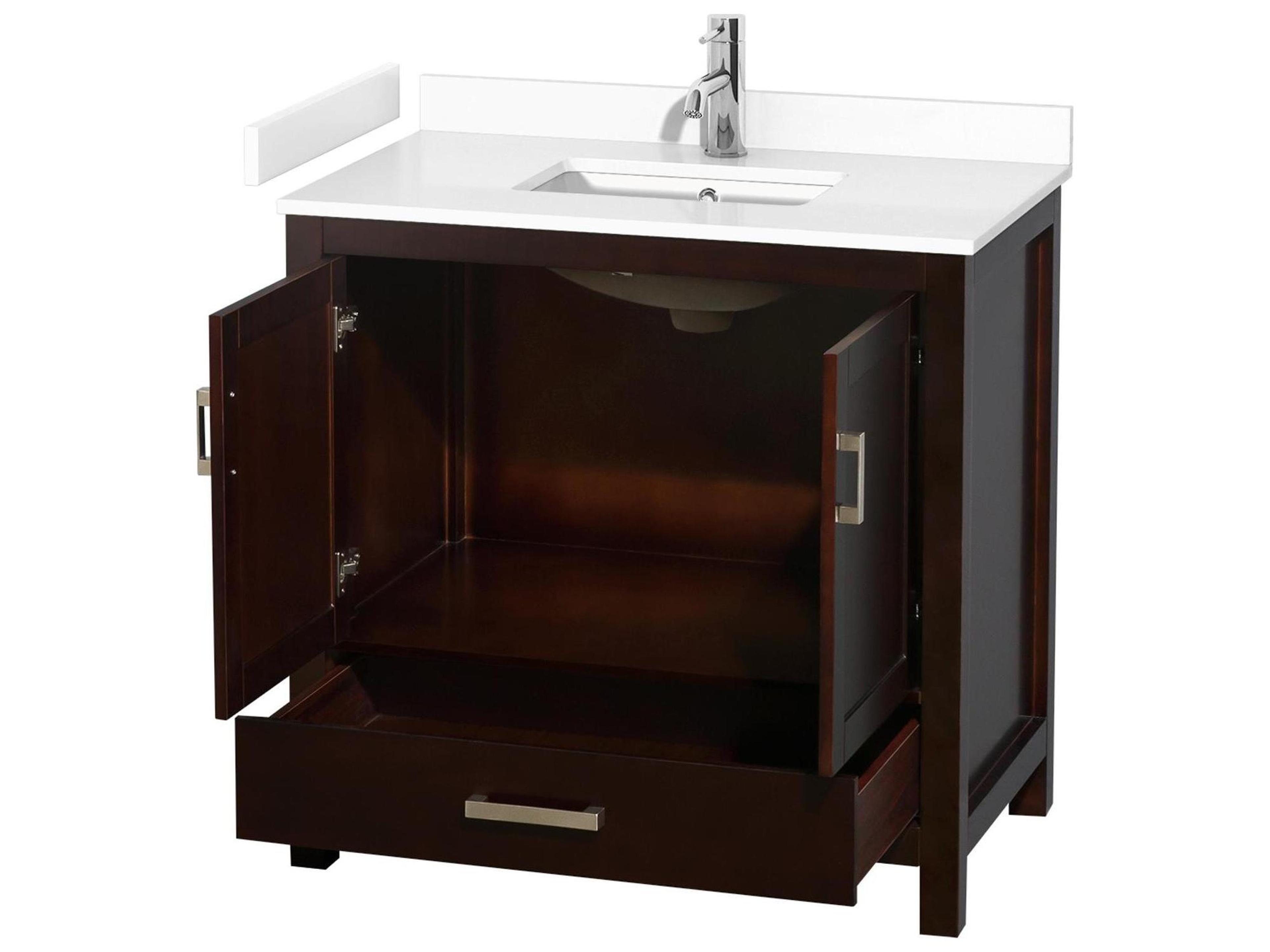 Wyndham Collection Sheffield 36" Espresso Vanity