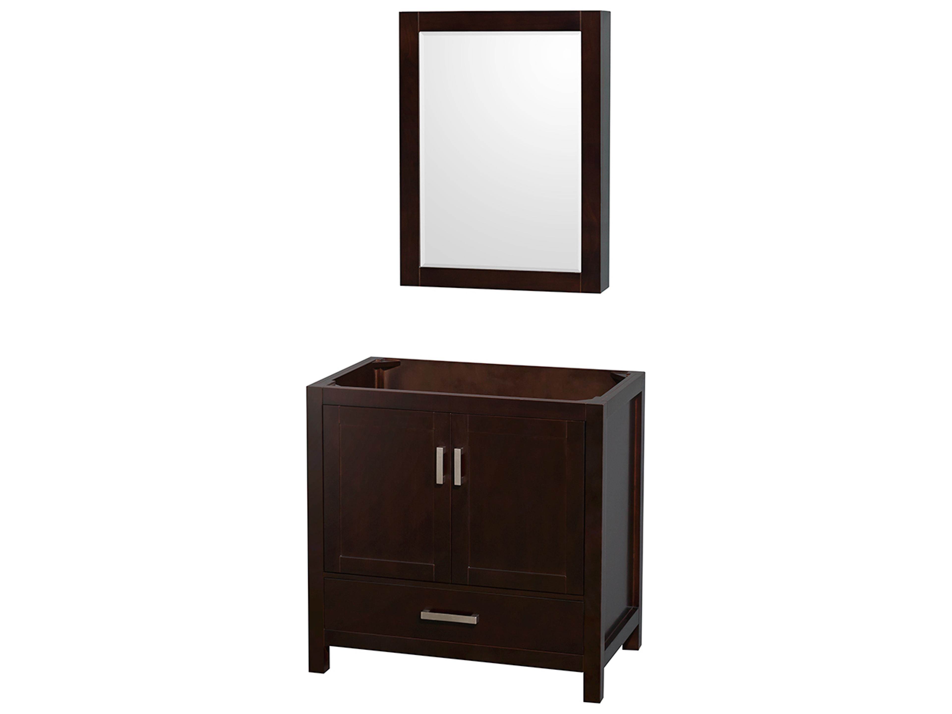 Wyndham Collection Sheffield 35" Espresso Vanity
